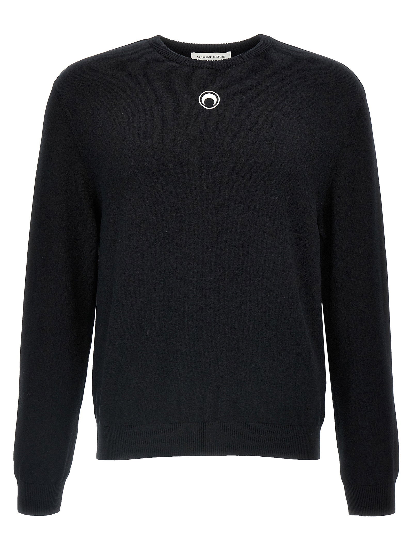 Marine Serre Moon Logo Knit Sweater Black Knitwear Marine Serre