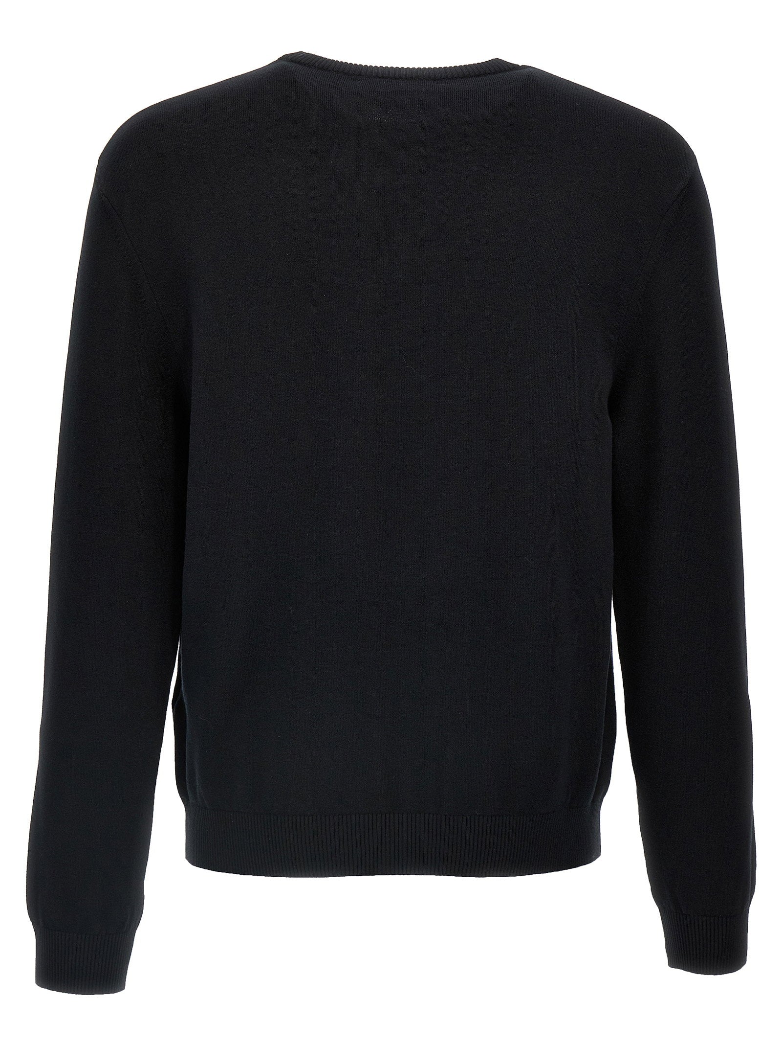 Marine Serre Moon Logo Knit Fitted Sweater Zwart Knitwear Marine Serre