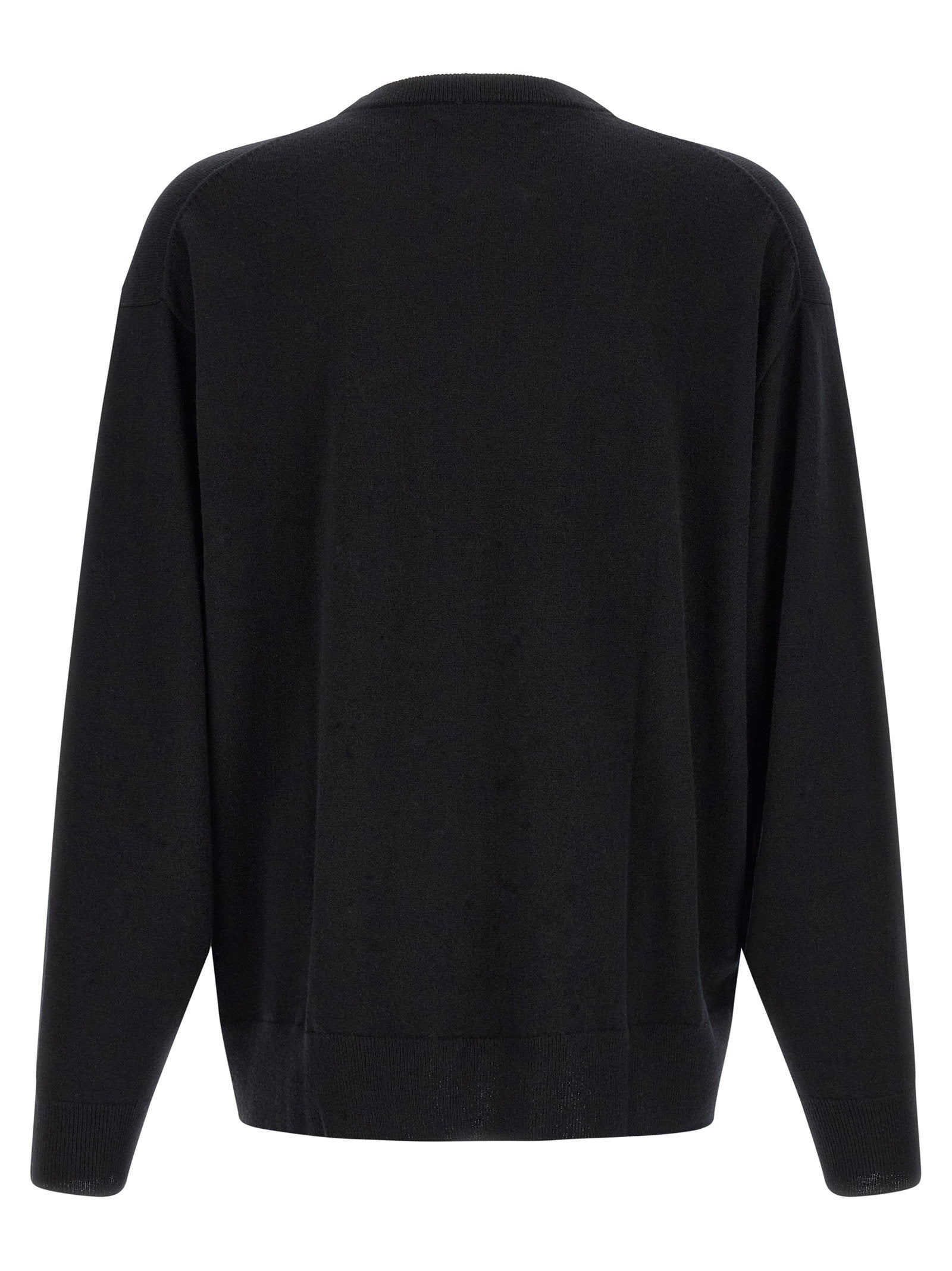 Extreme Cashmere N°476 April trui zwart, detail van geborduurde manchet