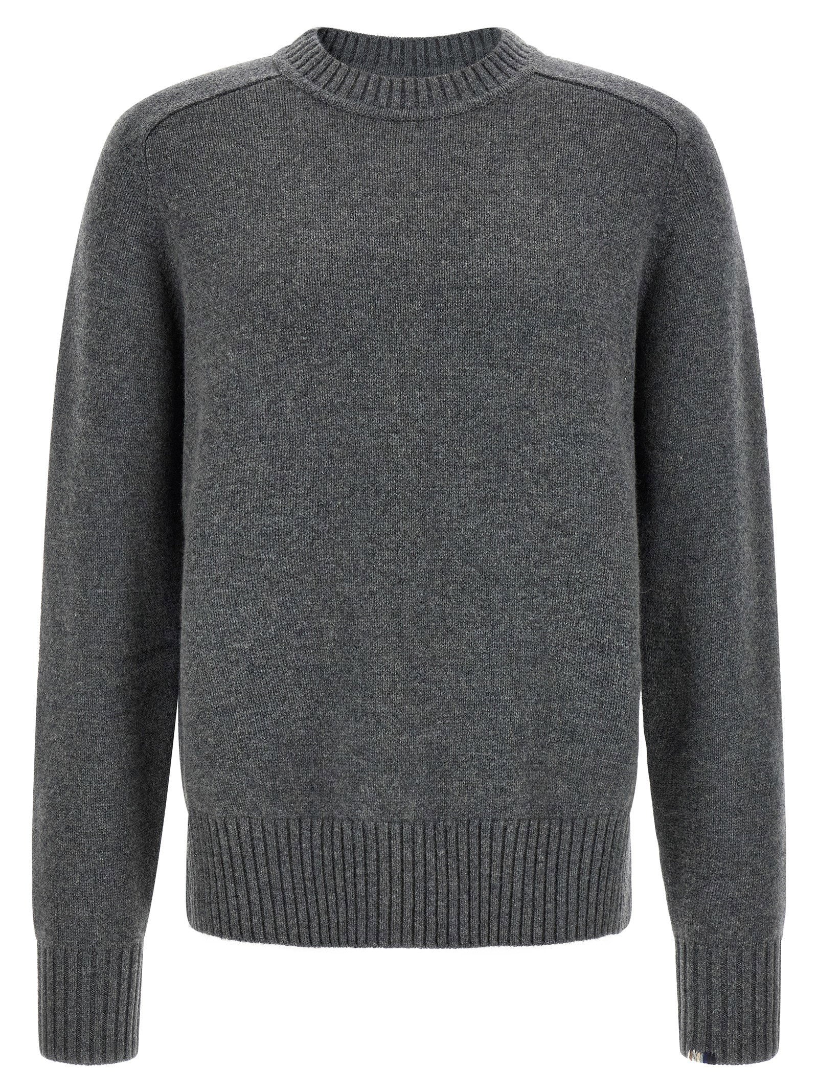 Extreme Cashmere N°520 Ordinary trui grijs, vooraanzicht met zadelmouwen