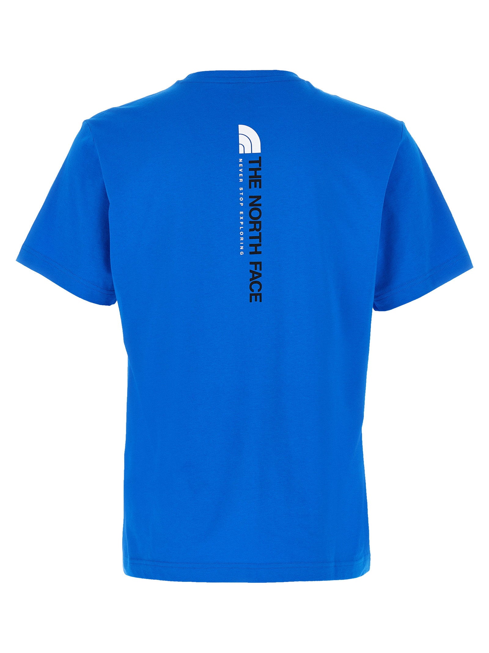 The North Face Vertical Logo T-shirt Blauw Topwear The North Face