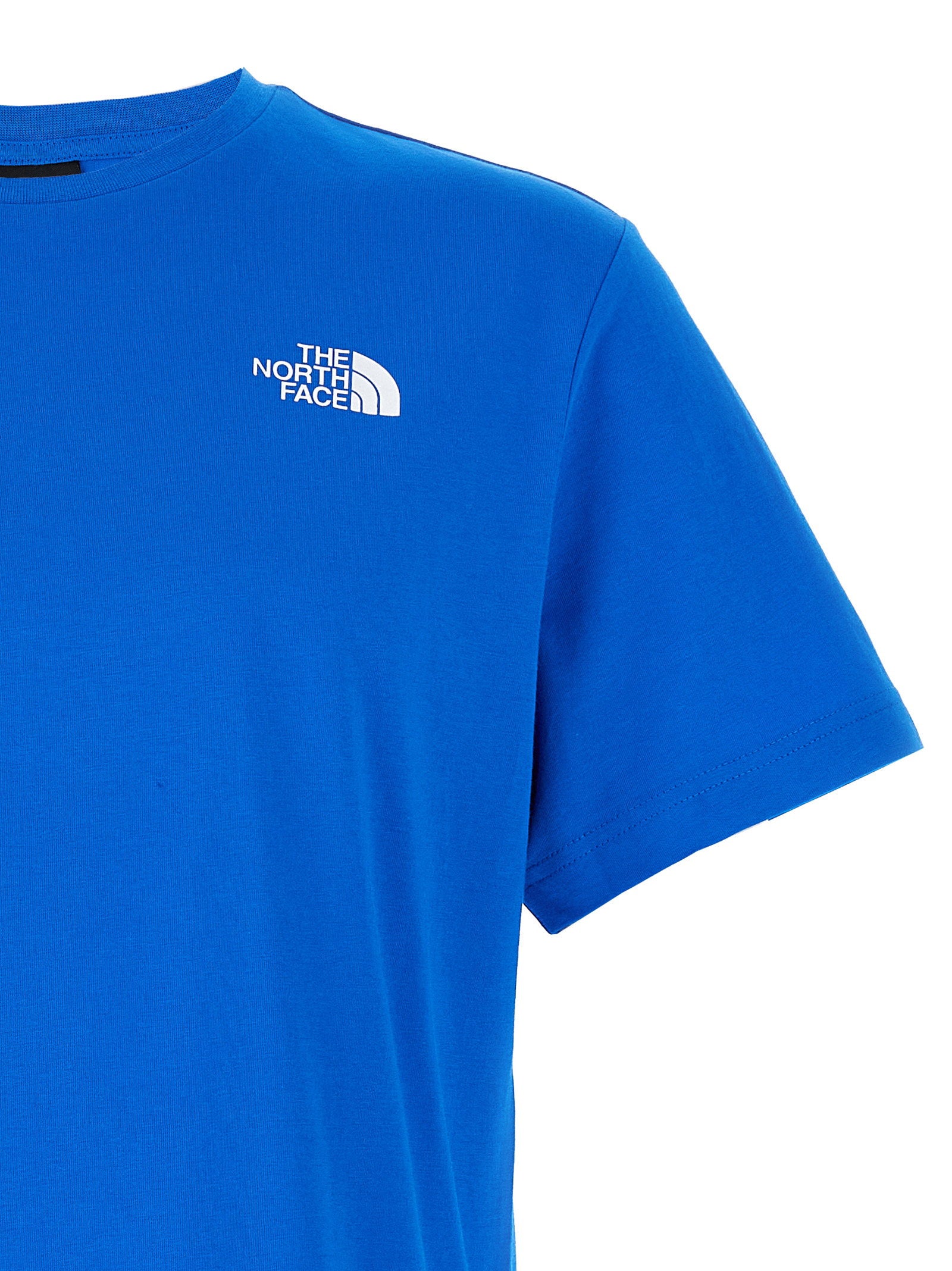 The North Face Vertical Logo T-shirt Blauw Topwear The North Face