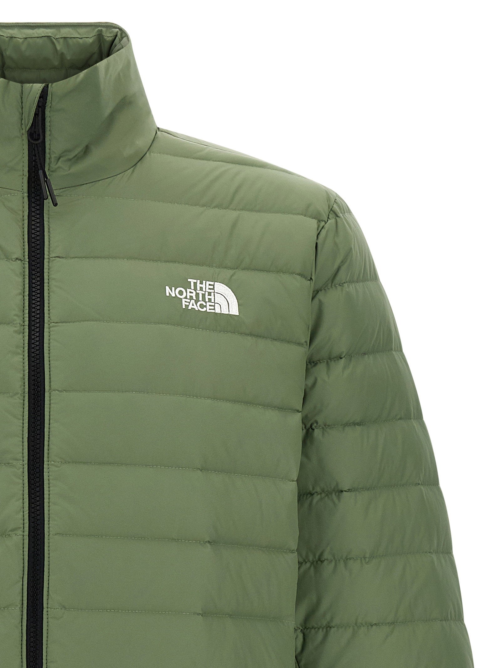 The North Face Classic Down Jacket groen, achteraanzicht met logo op de rug