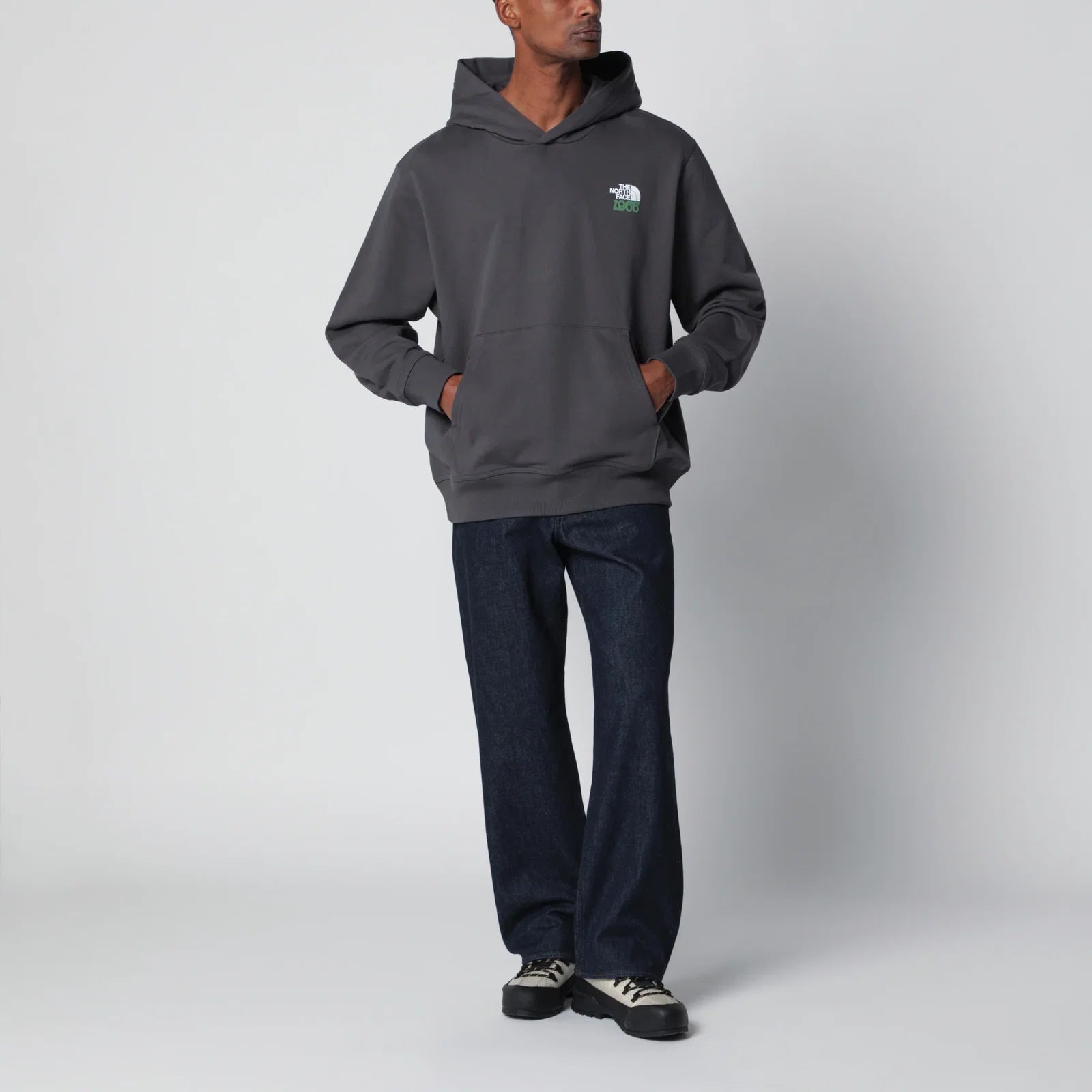 The North Face 1966 Motion Relaxed graphic cotton hoodie in grey Topwear The North Face
