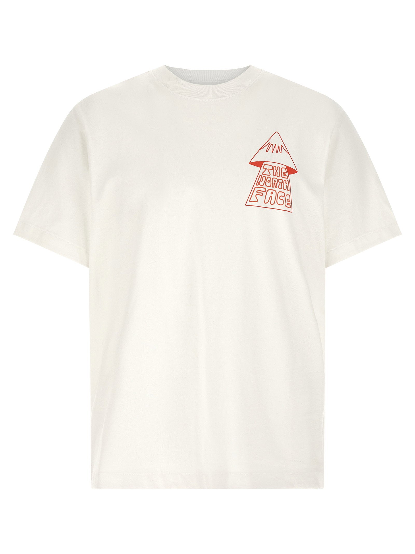 The North Face Mountain Play T-shirt in Wit met Bergprint-thumbmail-1