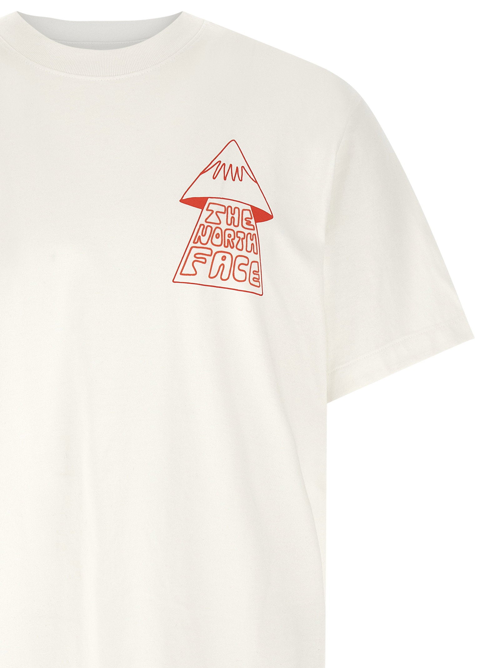 The North Face Mountain Play T-shirt in Wit met Bergprint-thumbmail-3