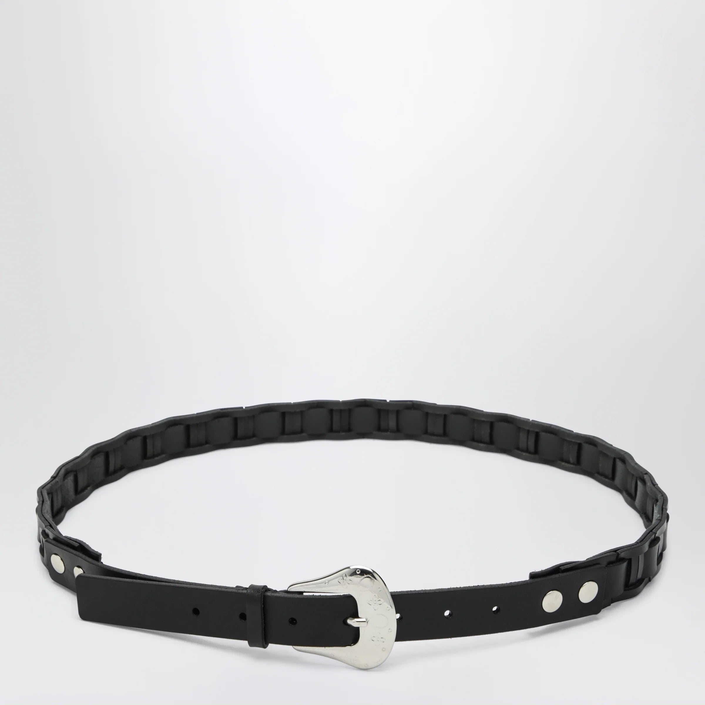 NAMACHEKO Black leather belt Belts NAMACHEKO