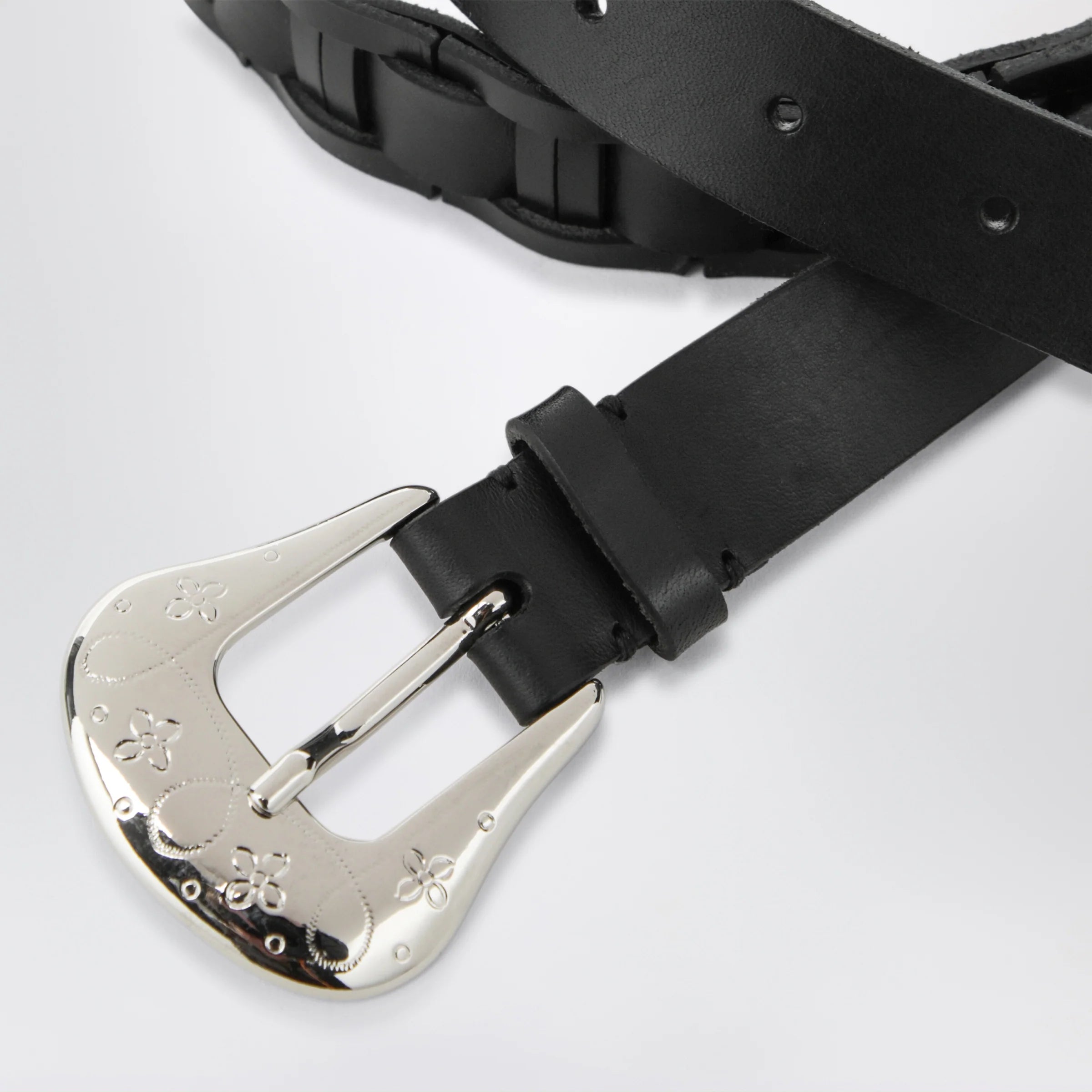 NAMACHEKO Black leather belt Belts NAMACHEKO
