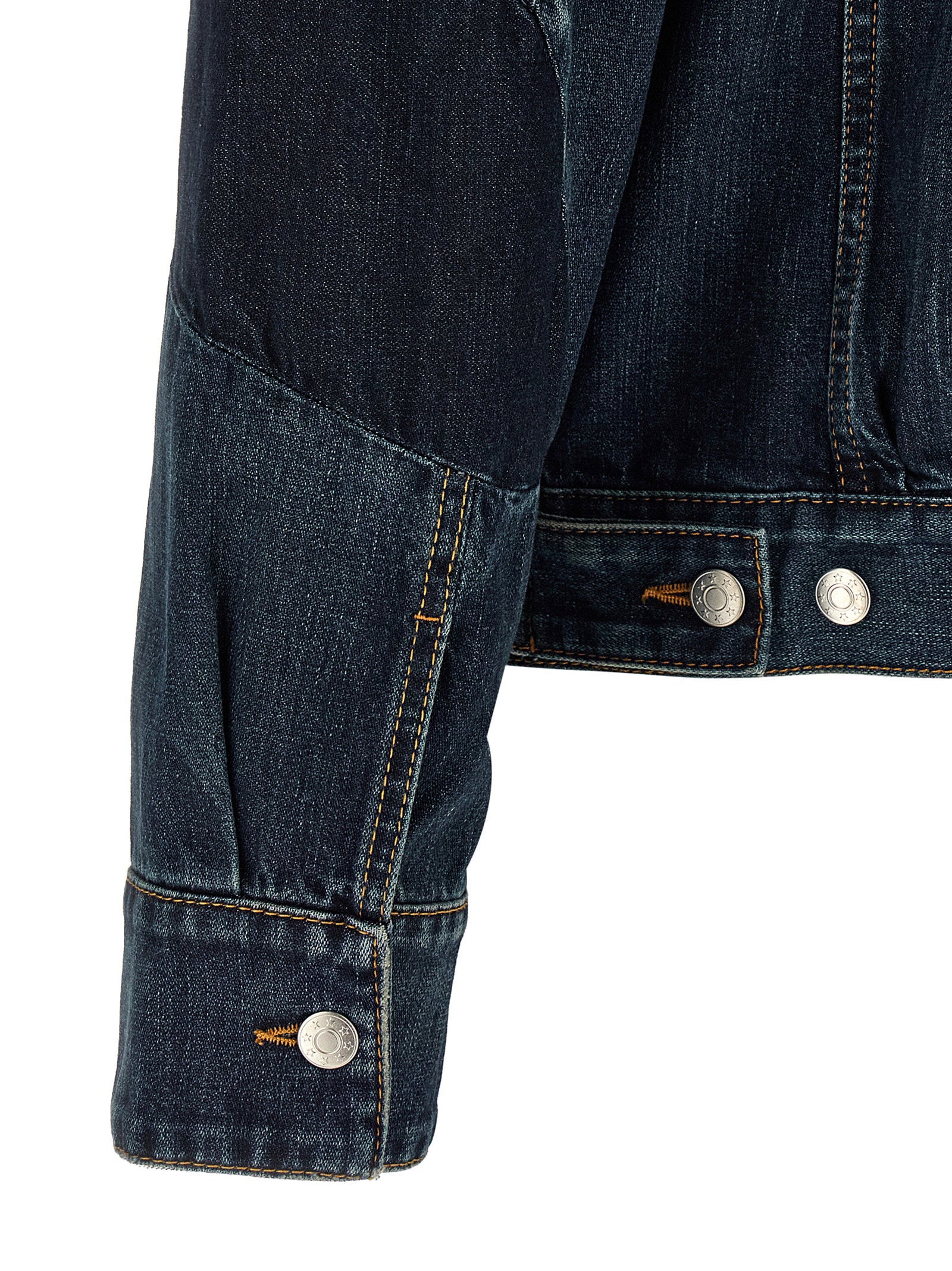 Namacheko Laguna denim jacket in indigo, achteraanzicht