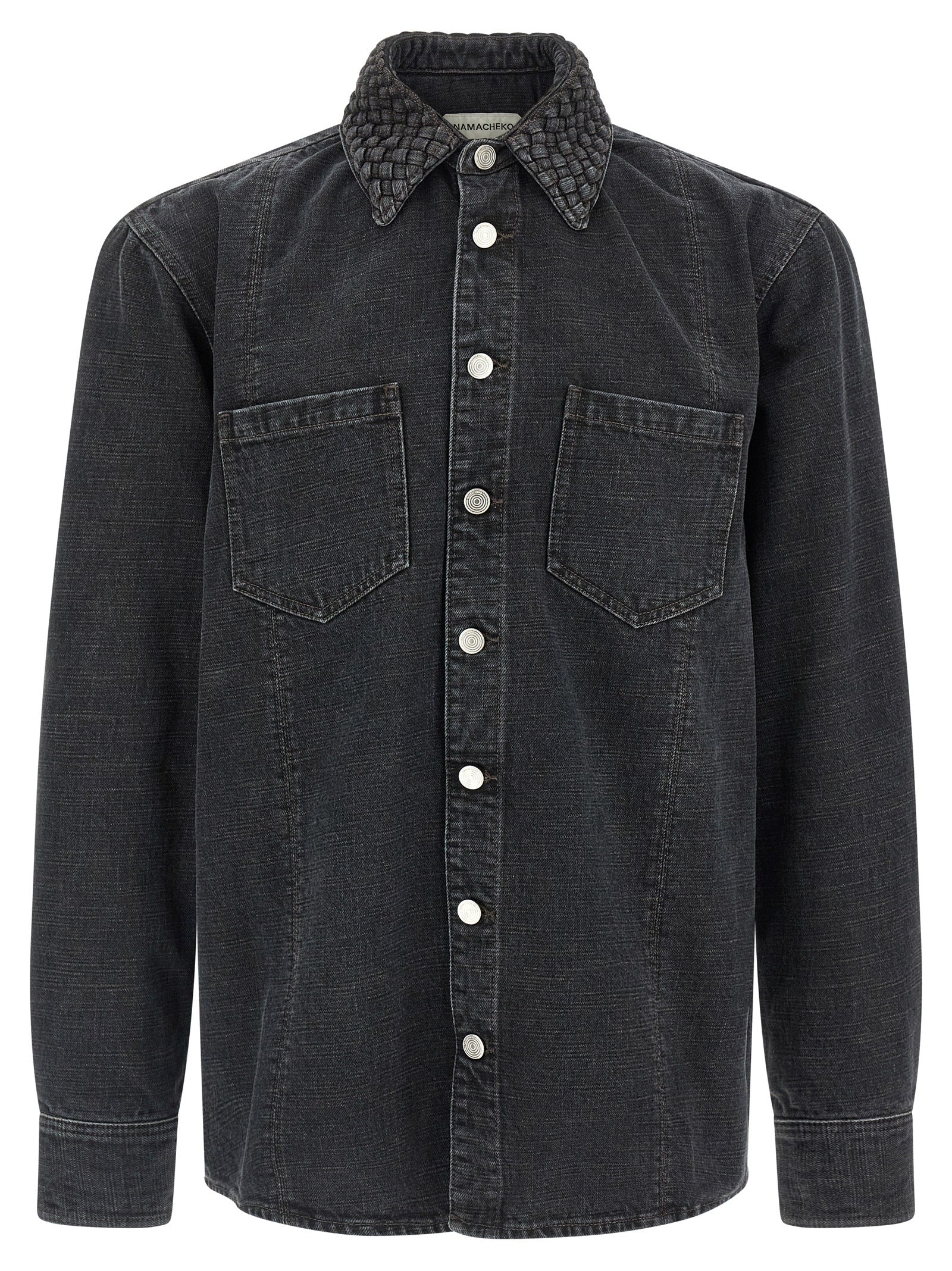Namacheko Gervis Braided Denim Shirt Washed Black