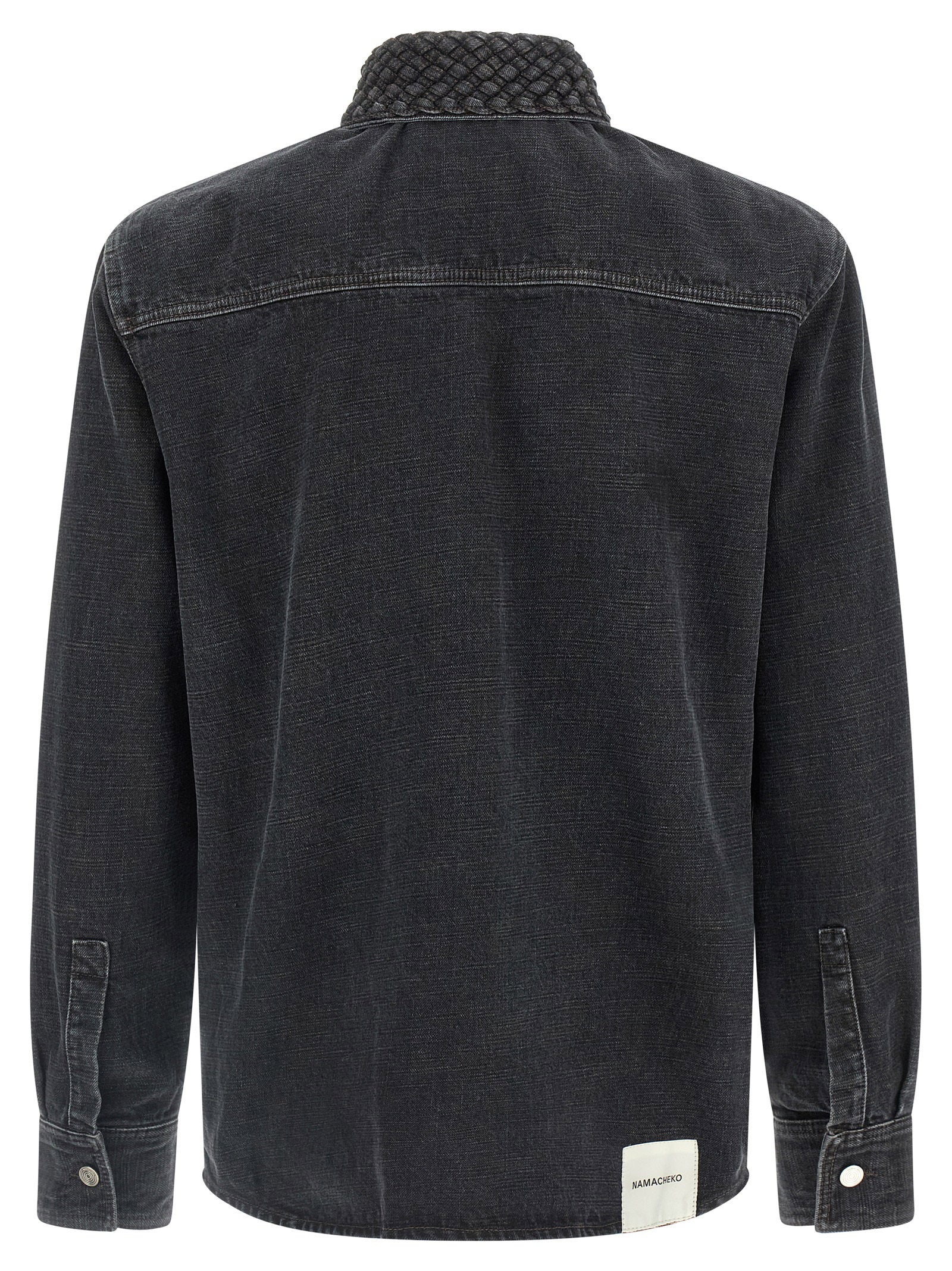 Namacheko Gervis Braided Denim Overhemd Zwart-thumbmail-2