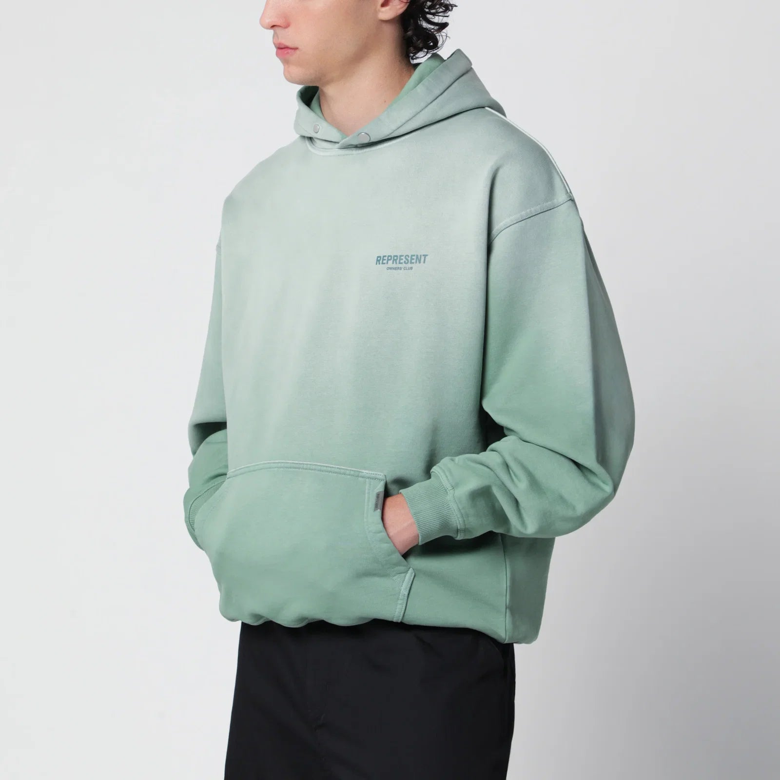 Represent Owners Club Hoodie Washed Aloe-thumbmail-1