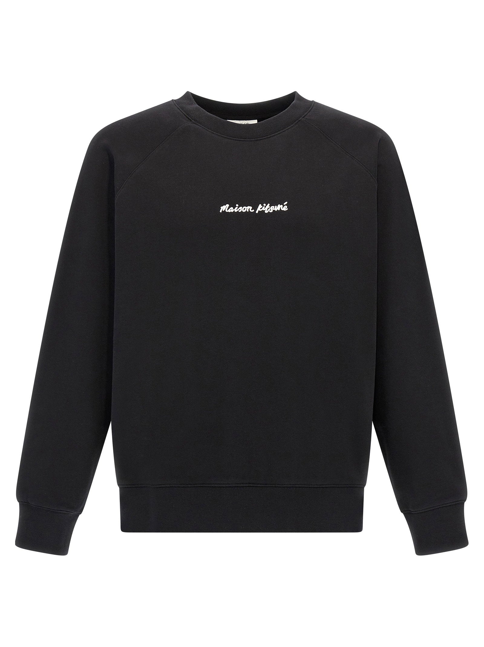 Maison Kitsuné Crewneck Sweatshirt Logo Black Topwear Maison Kitsuné