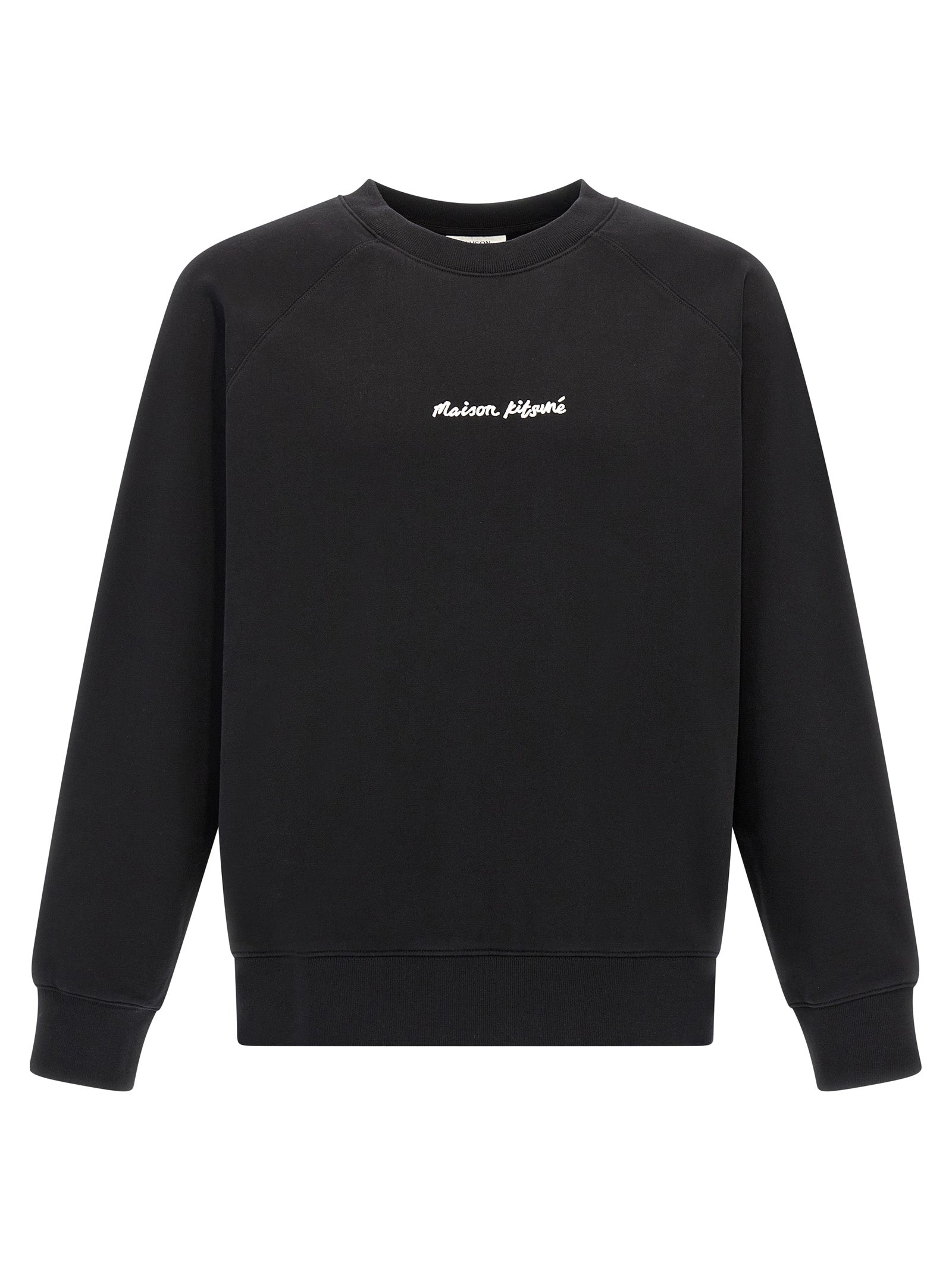 Maison Kitsuné Logo Embroidery Sweatshirt Black