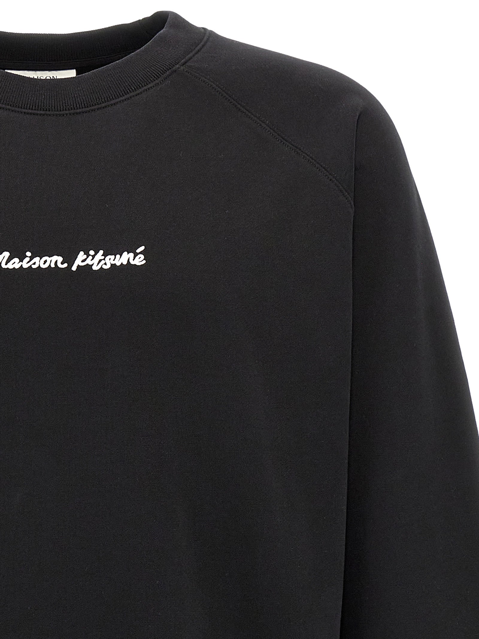 Maison Kitsuné Crewneck Sweatshirt Logo Black-thumbmail-3