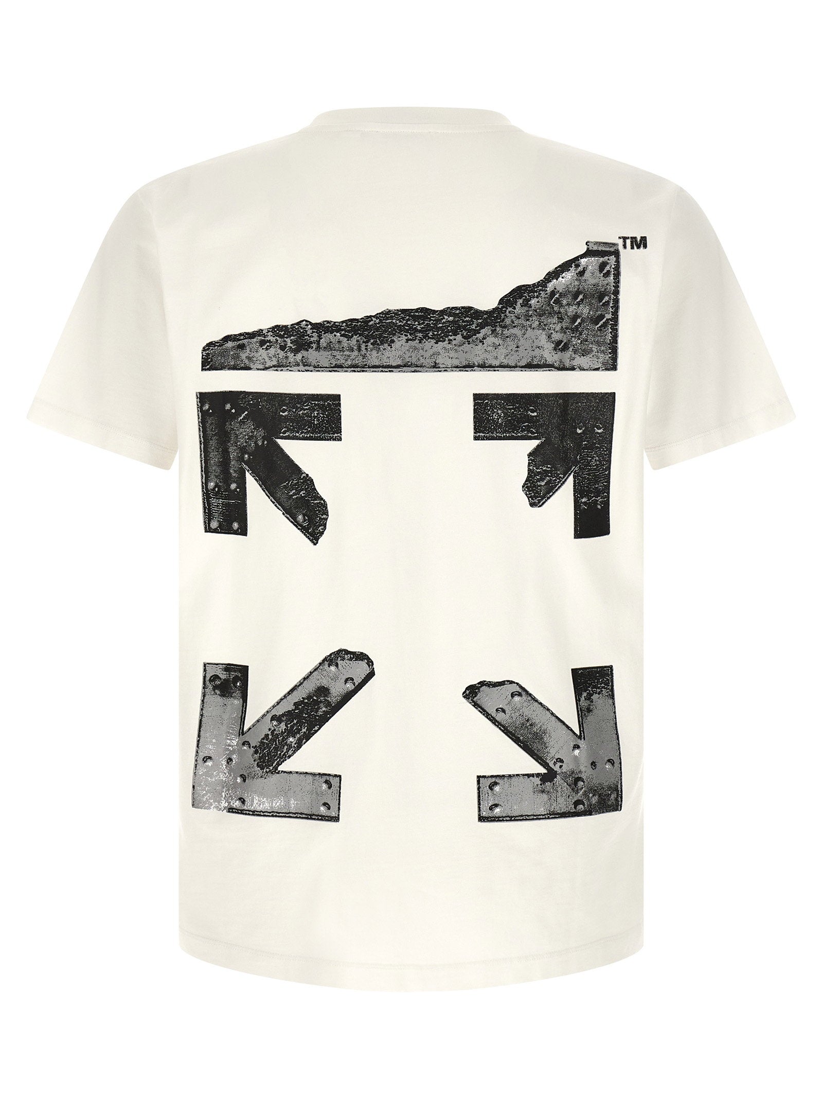 Off-White Metal Arrow Slim T-shirt Ecru Topwear Off White