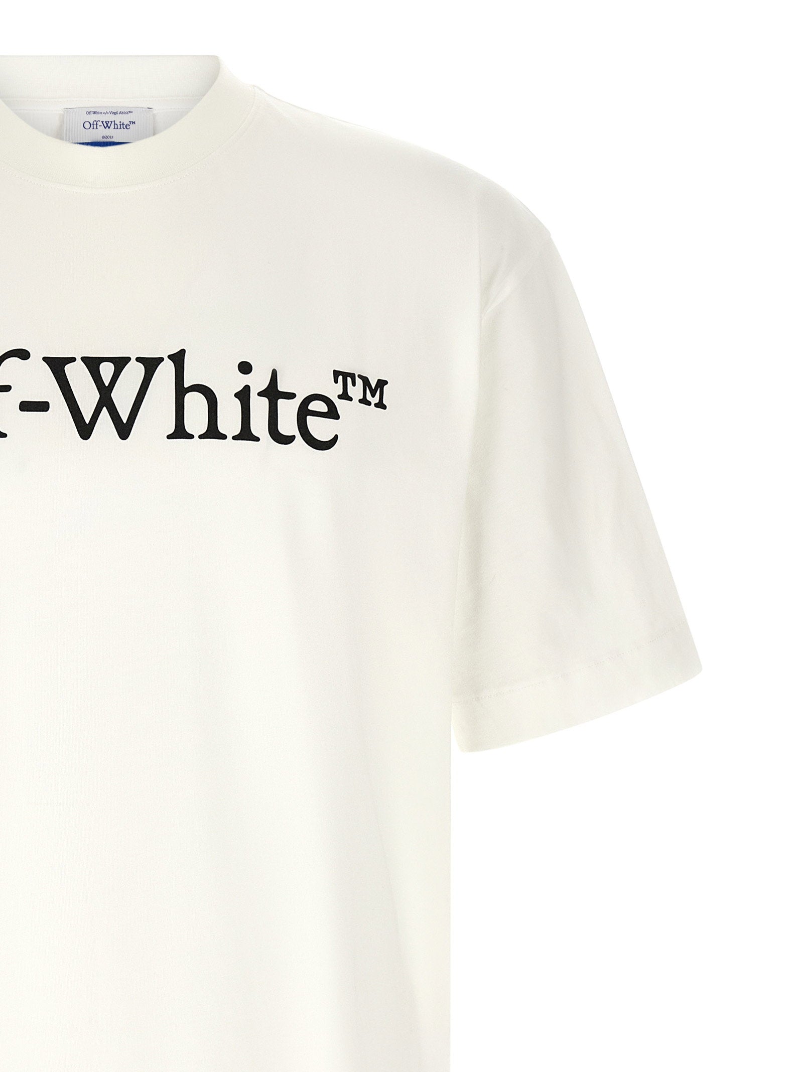 Off-White Big Bookish Skate Katoenen T-shirt Wit-thumbmail-3