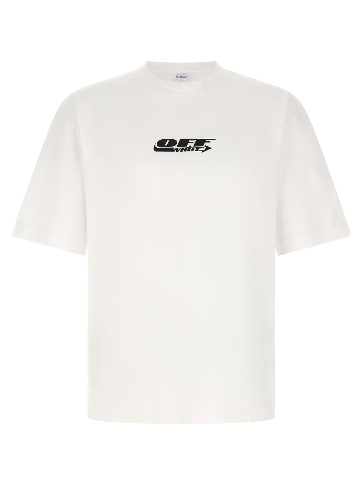 Off-White wit skate T-shirt met klein logo op de borst, vooraanzicht