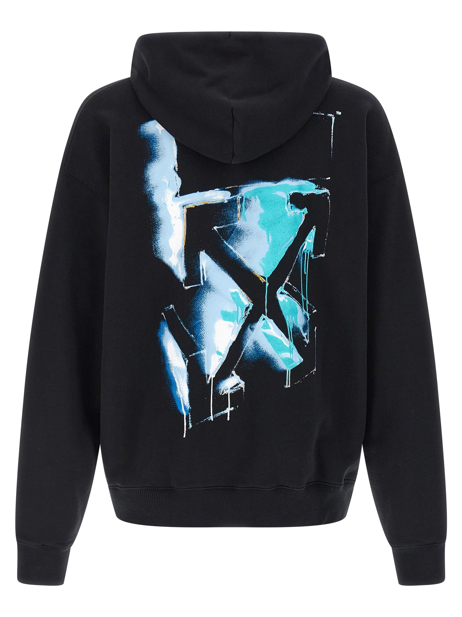Off-White 3D Spray Arrow Skate Hoodie Black