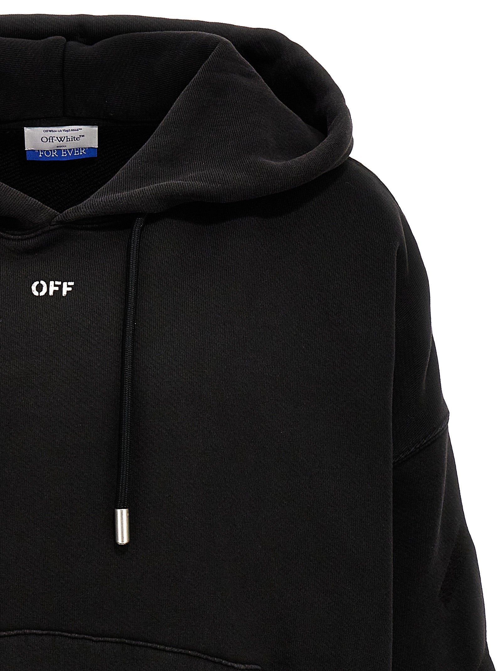 OFF-WHITE Matthew Hoodie Zwart Back Graphic Print Oversized Fit-4