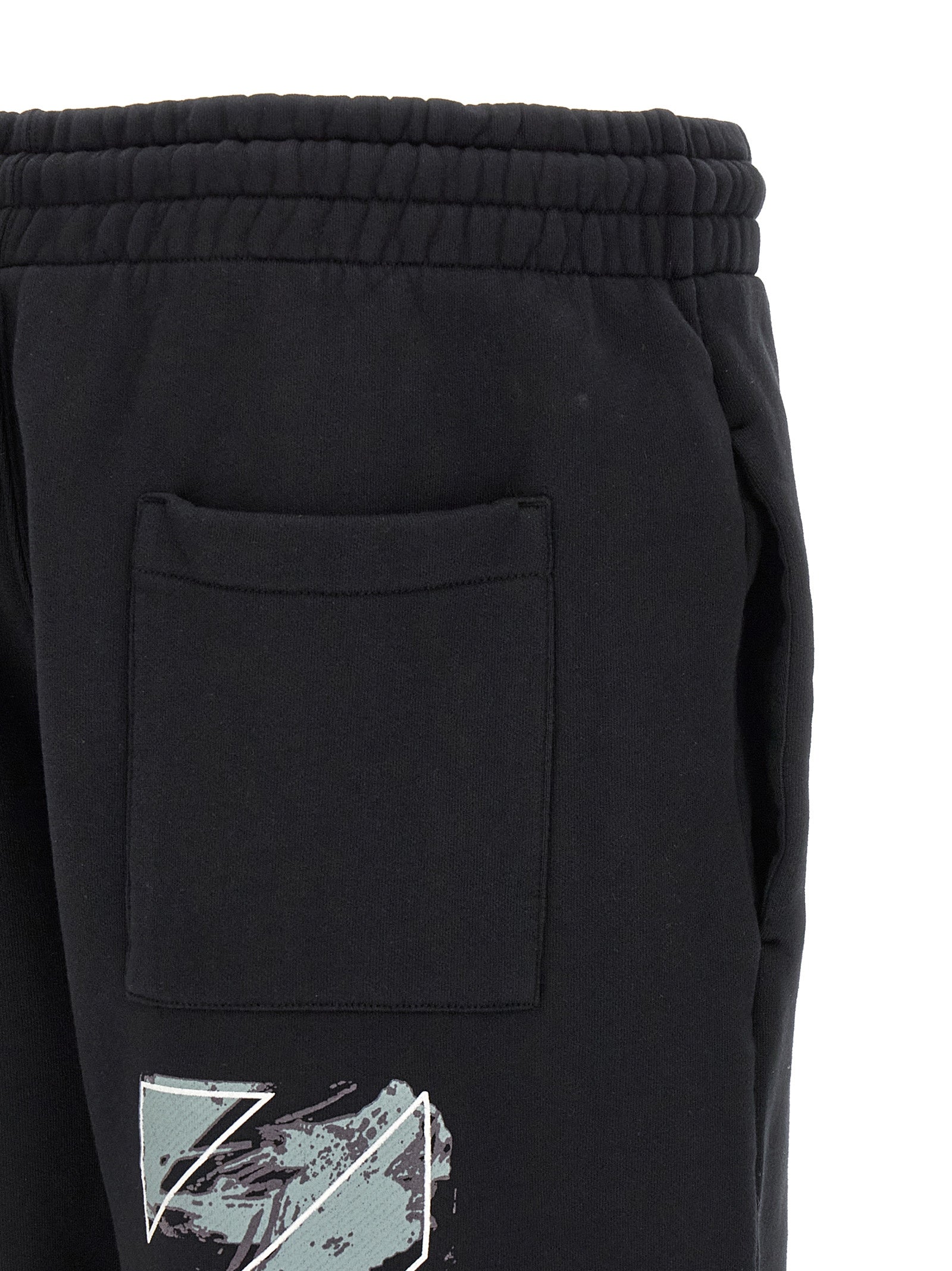 Off White Paint Diag Skate Bermuda Fleece Shorts-4