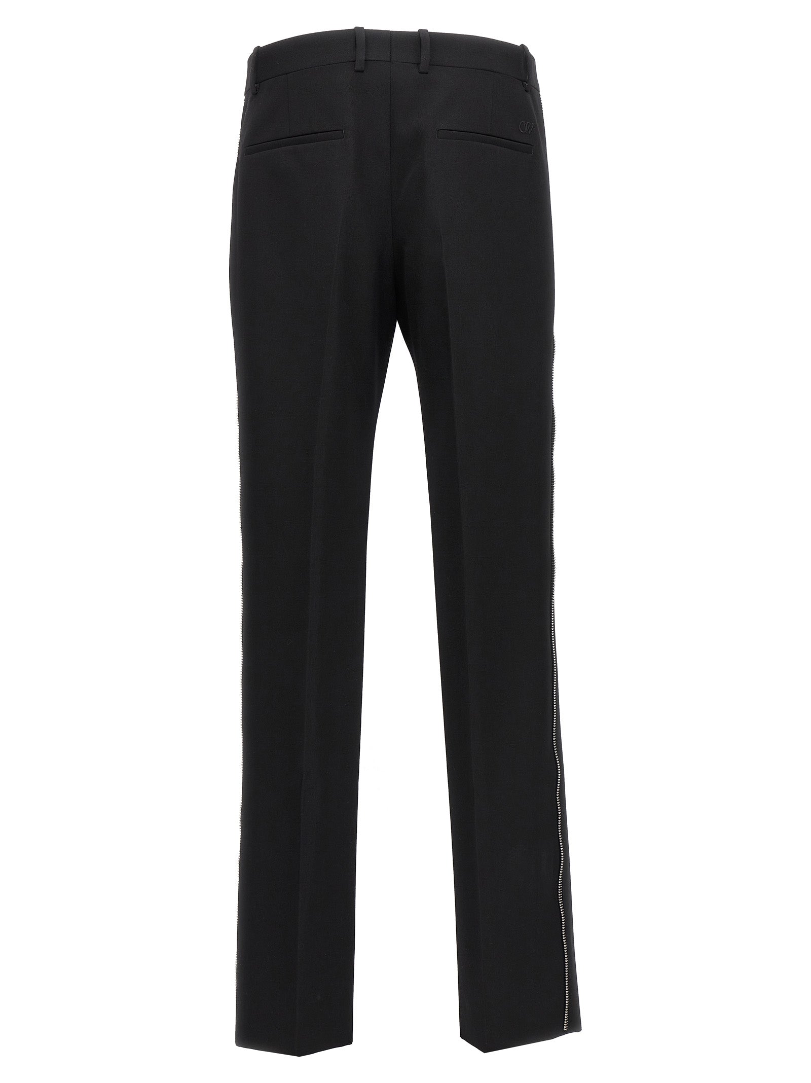 Off-White Embroidered Logo Trousers Black