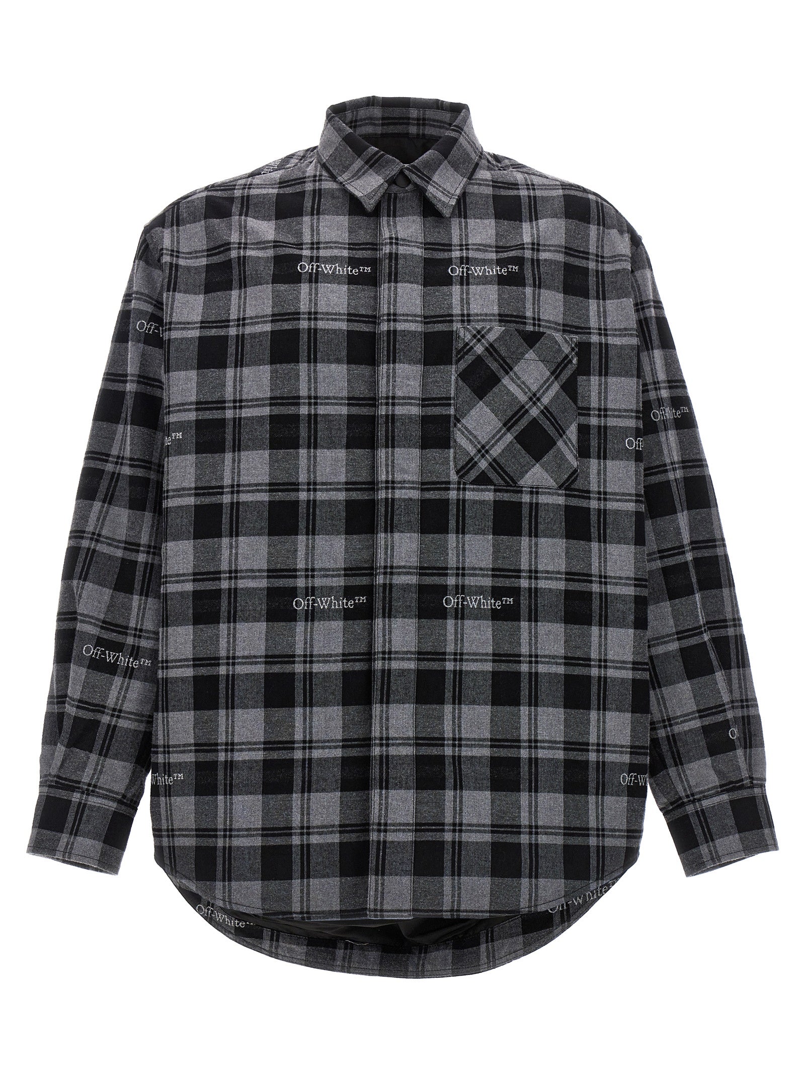 Off White Off-white Check Flannel Padded Jacket