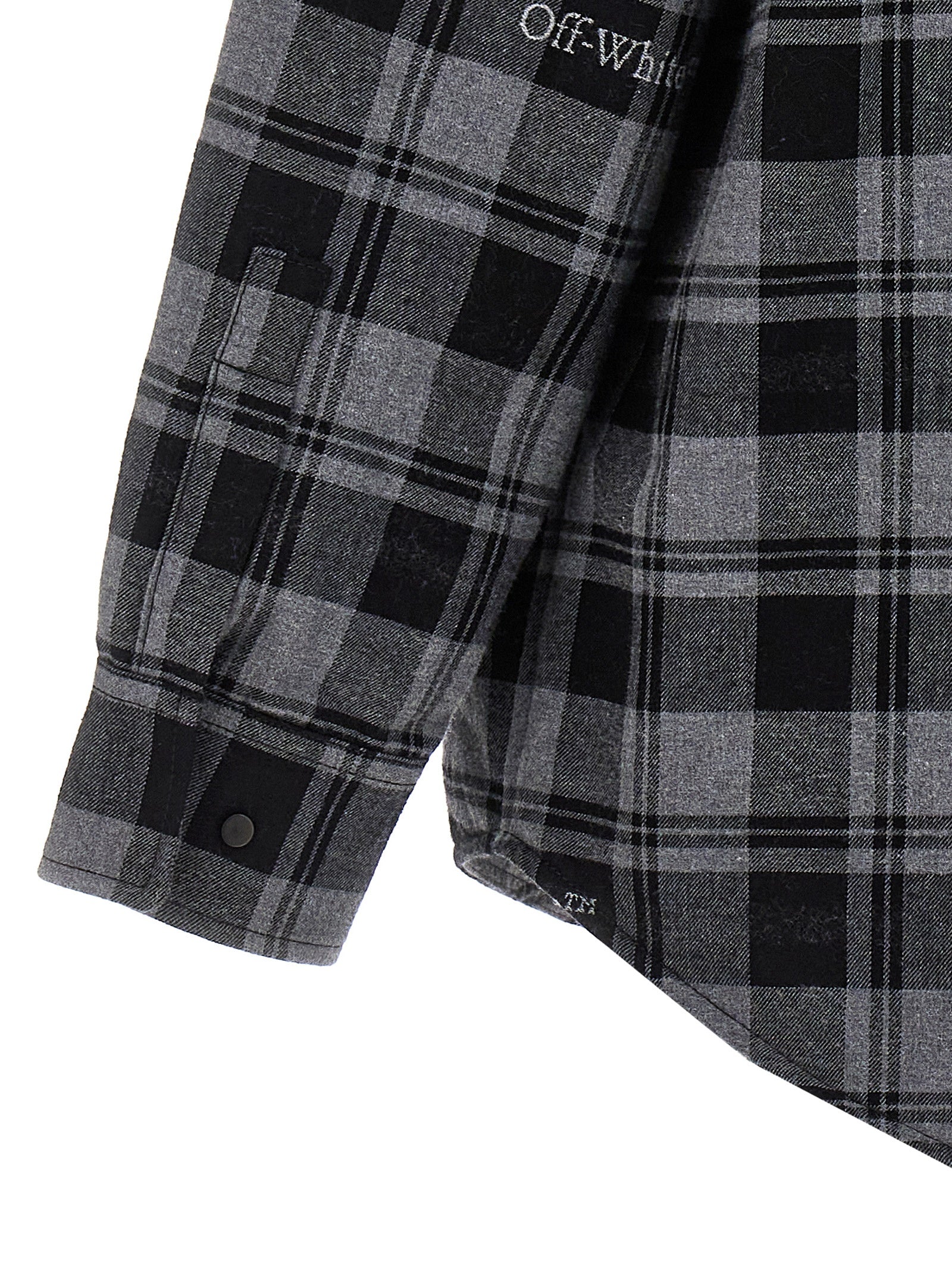 Off White Off-white Check Flannel Padded Jacket-4