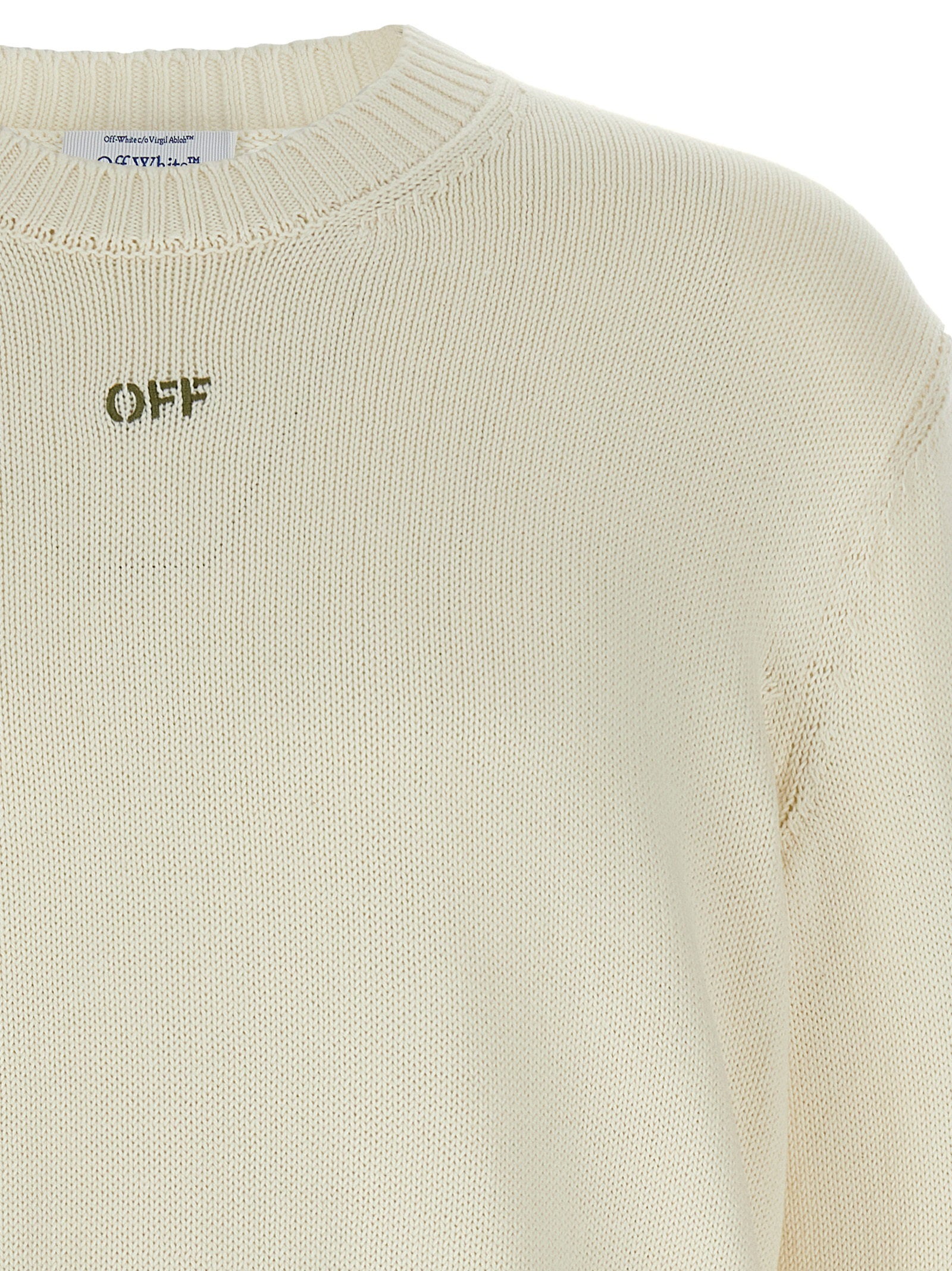 Off White Diag Outline Sweater Knitwear Off White