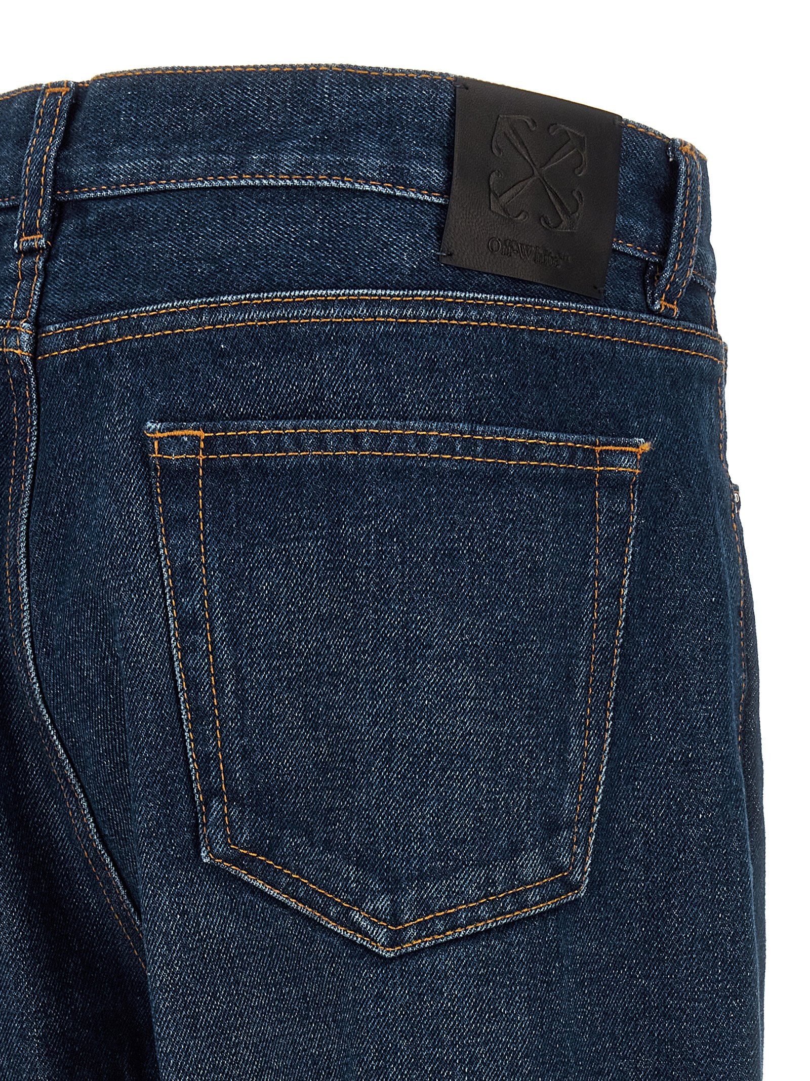 Off-White Arr Zip Skate Jeans Denim Blue Jeans Off White