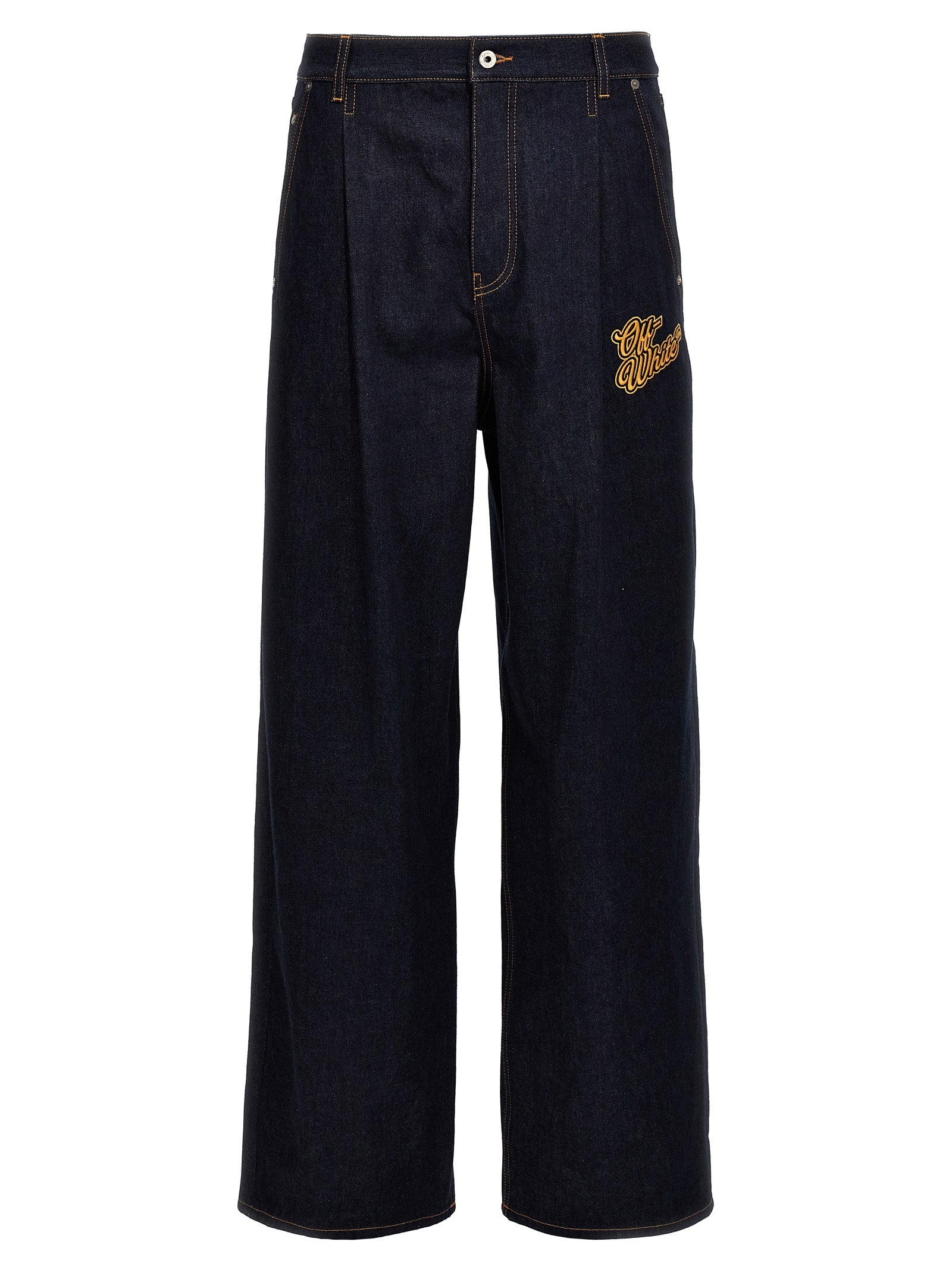 OFF-WHITE Baggy Tapered Denim Jeans Indigo