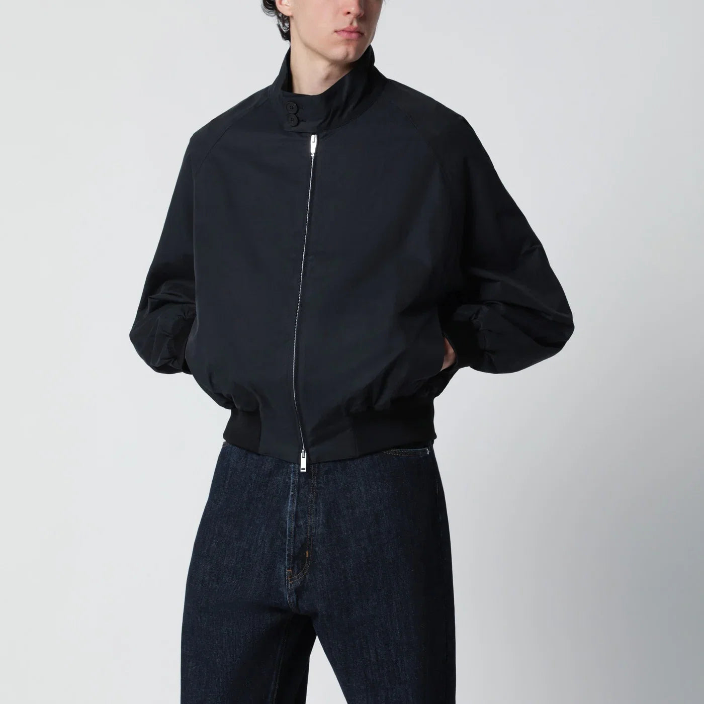 STUDIO NICHOLSON Over bomber jacket ink blue cotton-blend Jackets Studio Nicholson