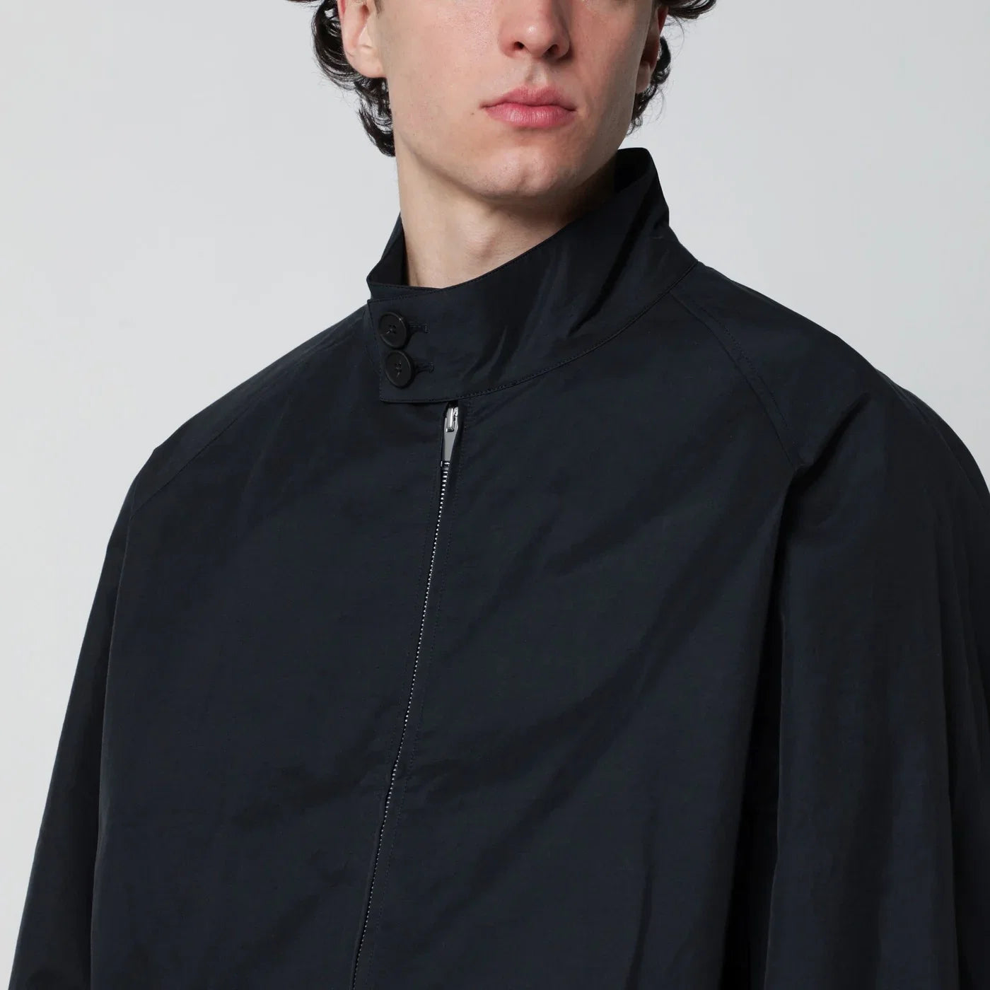 STUDIO NICHOLSON Over bomber jacket ink blue cotton-blend Jackets Studio Nicholson