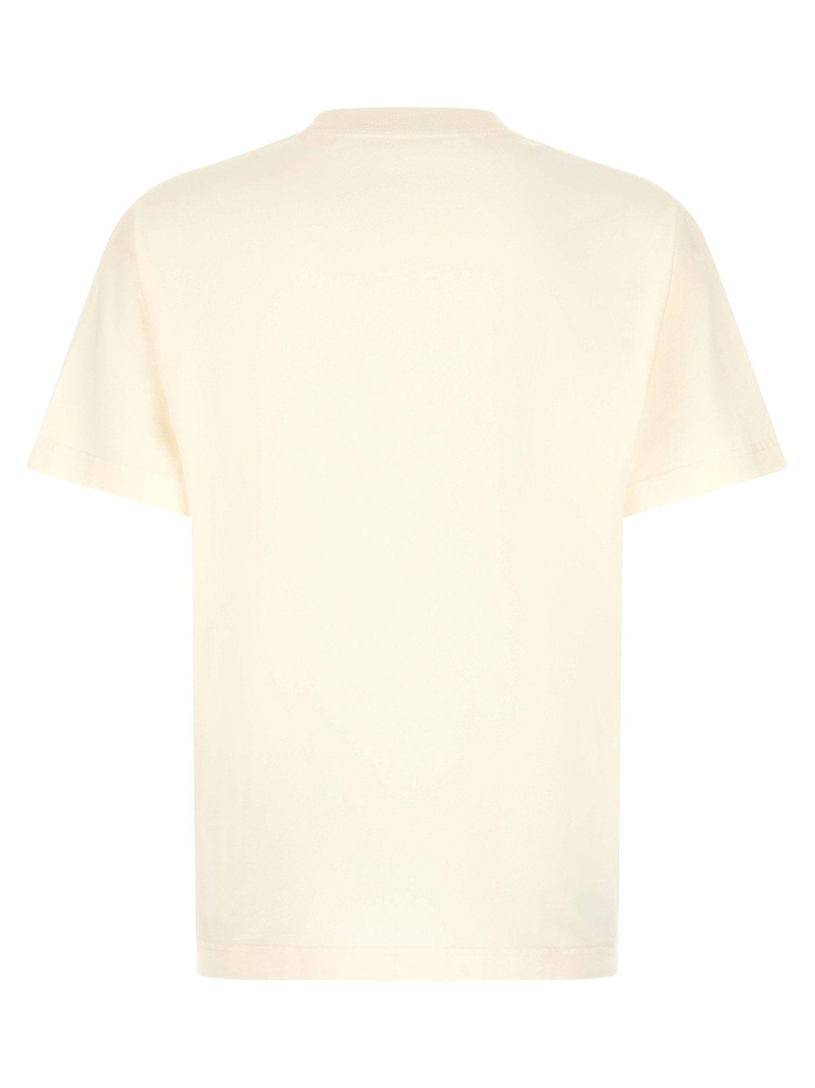 Palm Angels T-shirt crème met kustlandschap-print - detail print