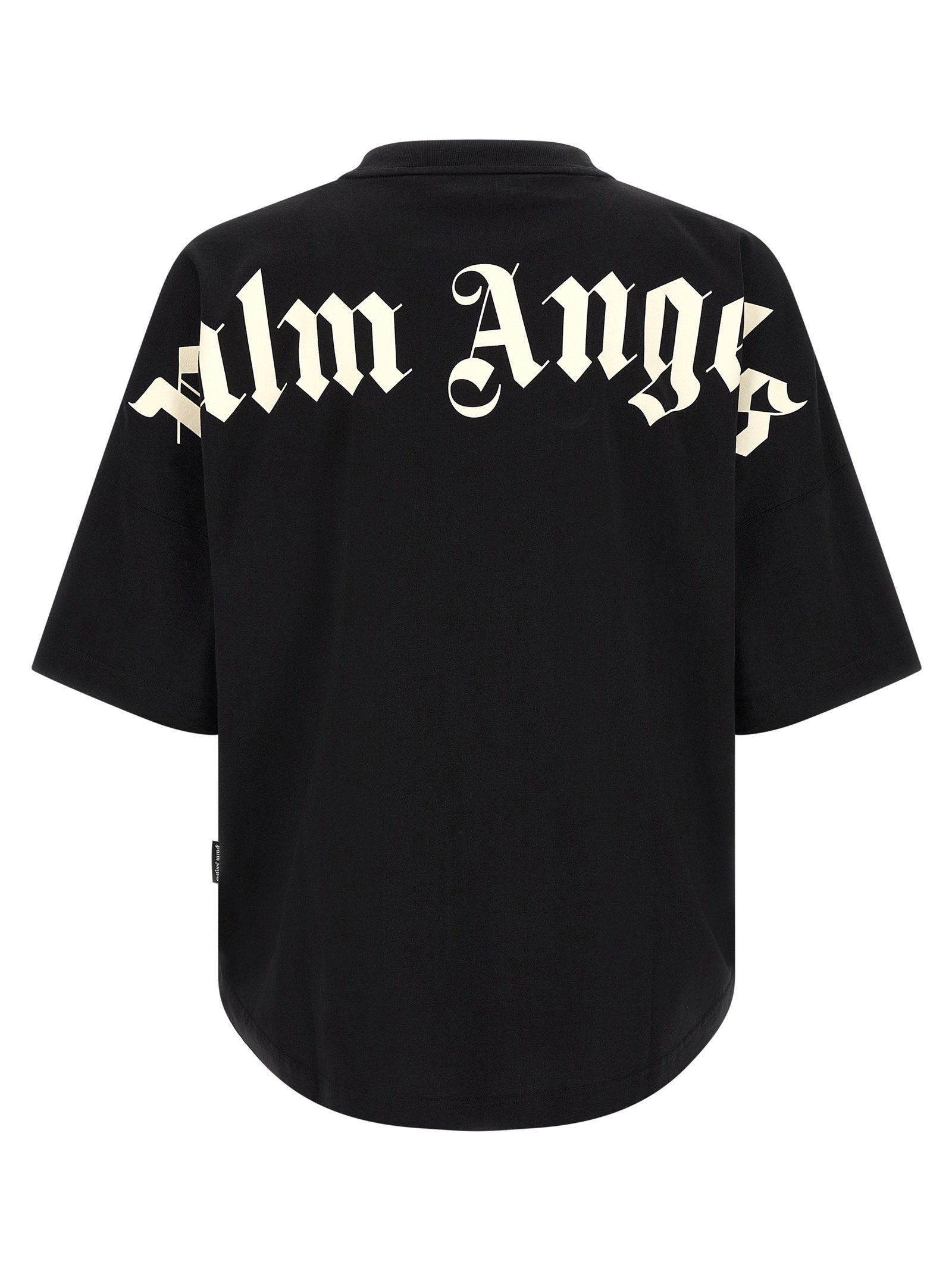 Palm Angels oversized T-shirt zwart, achteraanzicht met maxi-logoprint