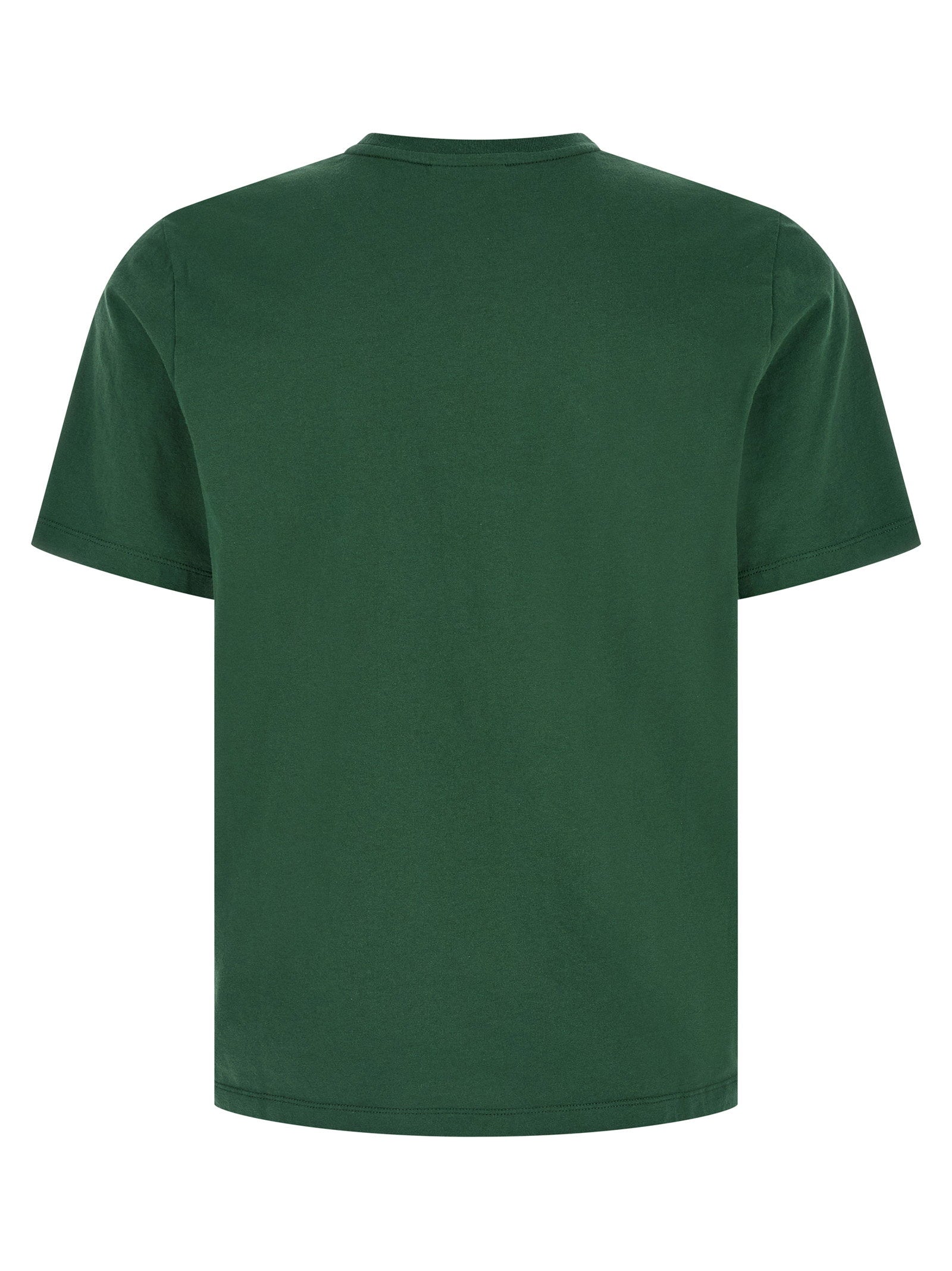 Maison Kitsuné Fox Head Katoenen T-shirt Groen Topwear Maison Kitsuné