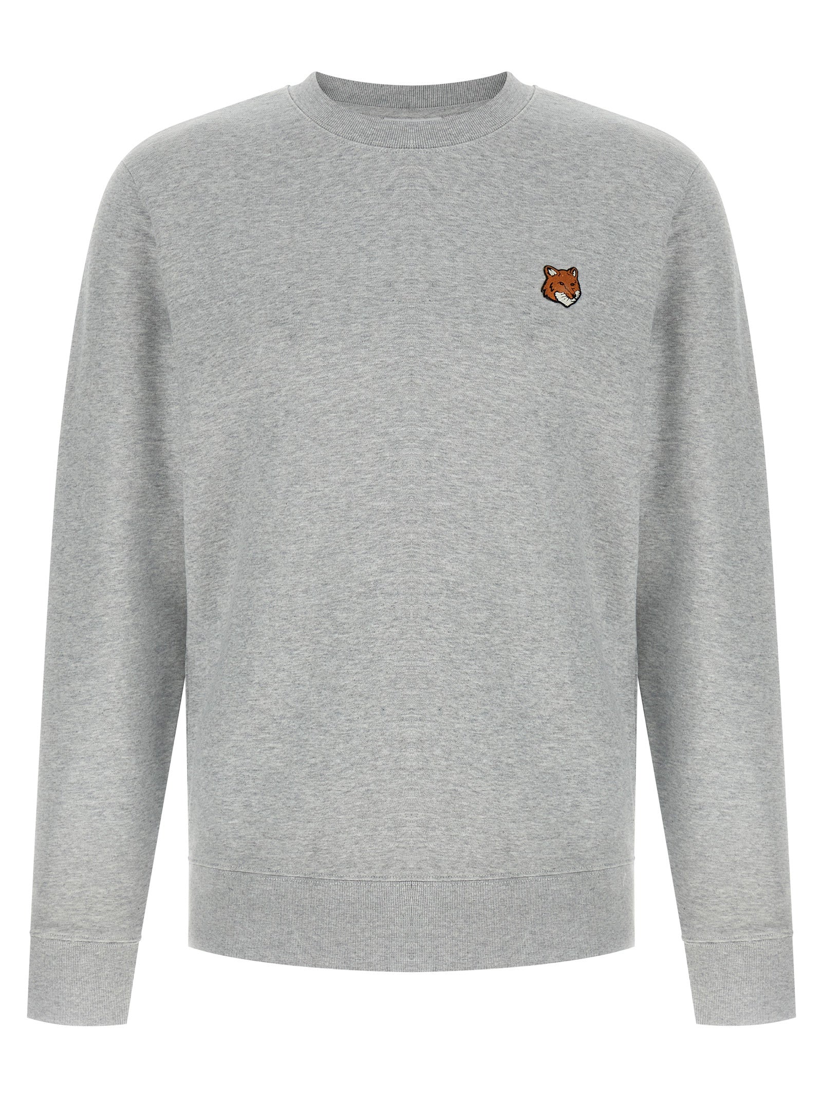 Maison Kitsuné Fox Head Patch Crewneck Sweatshirt Grey