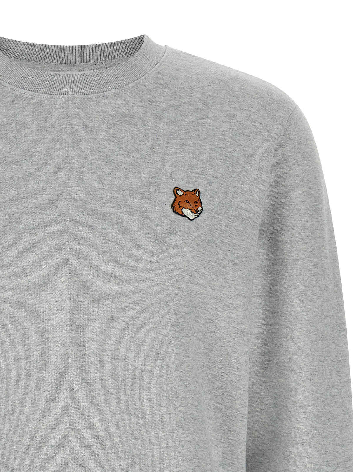 Maison Kitsuné Fox Head Patch Regular Sweatshirt Grijs Mélange-thumbmail-3