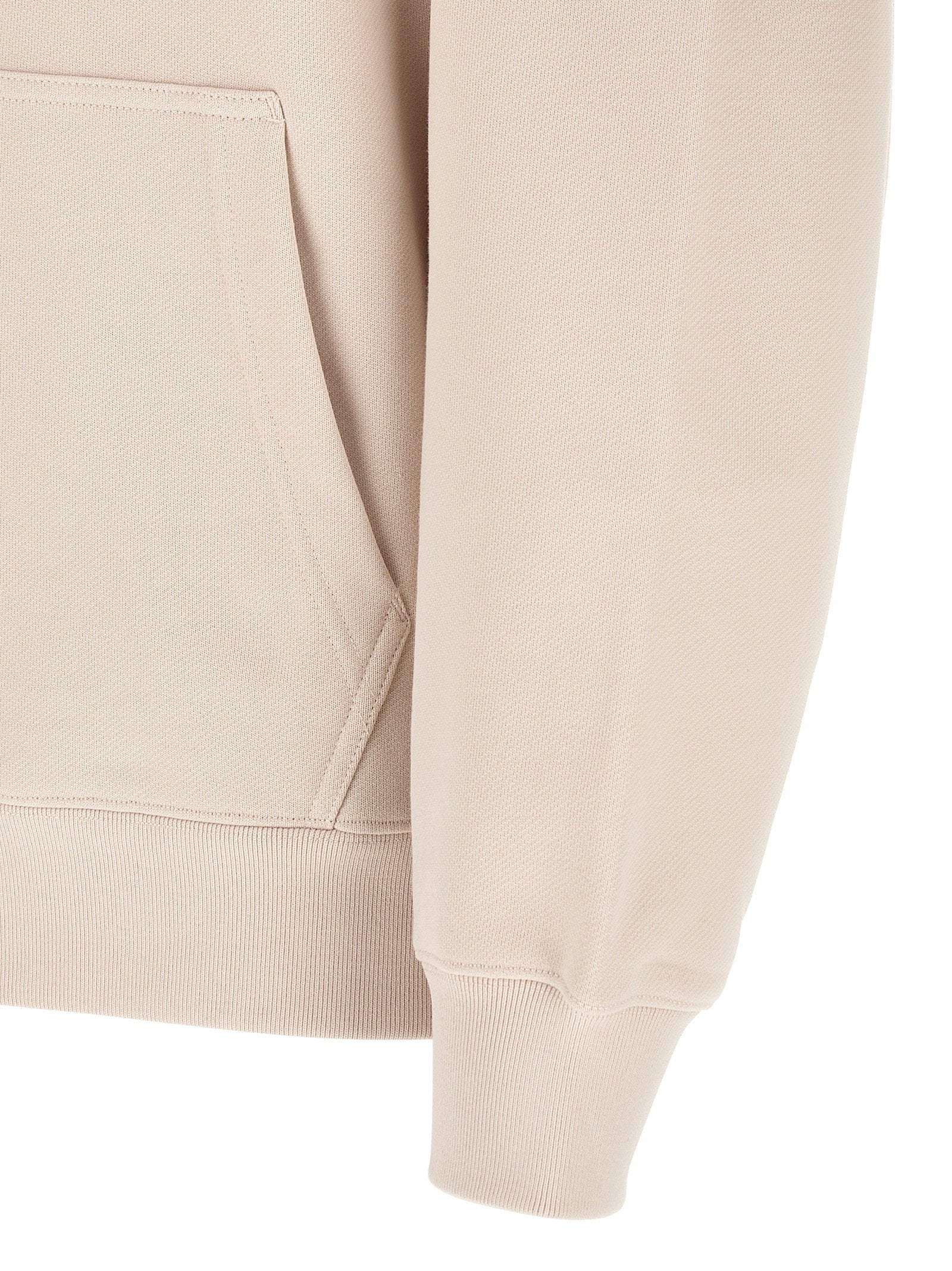 Maison Kitsuné zandkleurige Fox Head hoodie, achteraanzicht