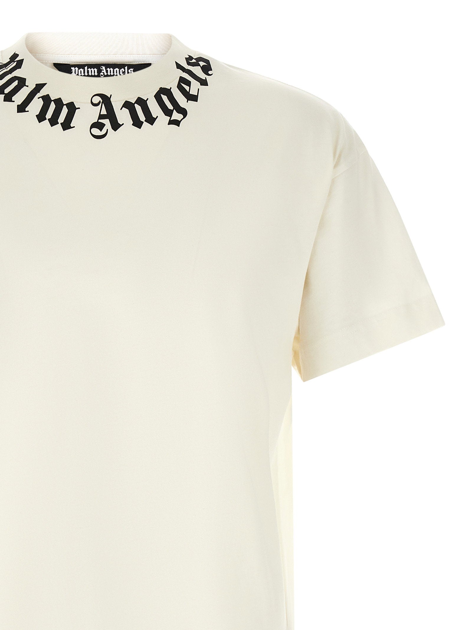 Palm Angels Neck Logo T-shirt Topwear Palm Angels