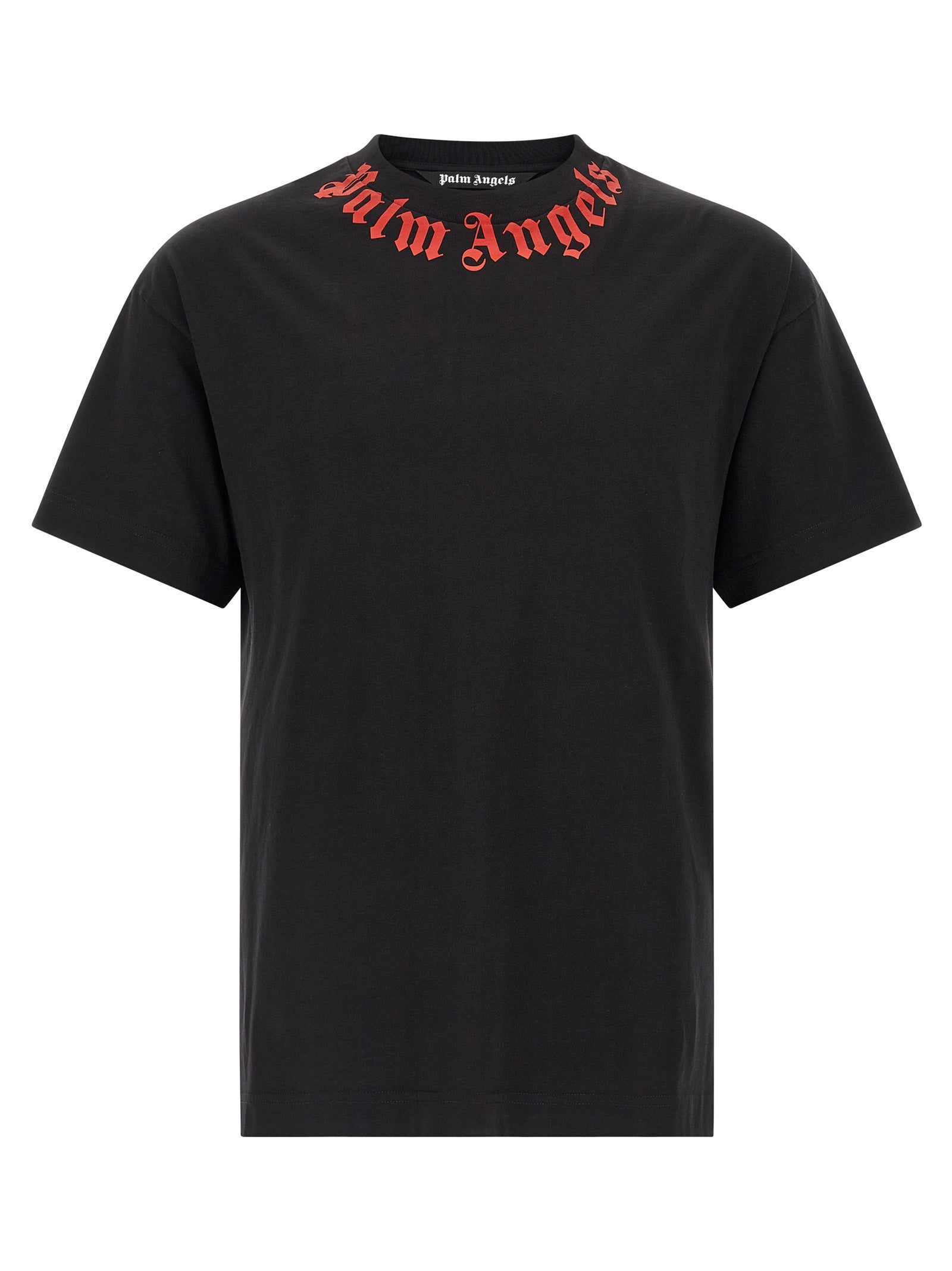 Palm Angels Neck Logo Crew Neck T-shirt