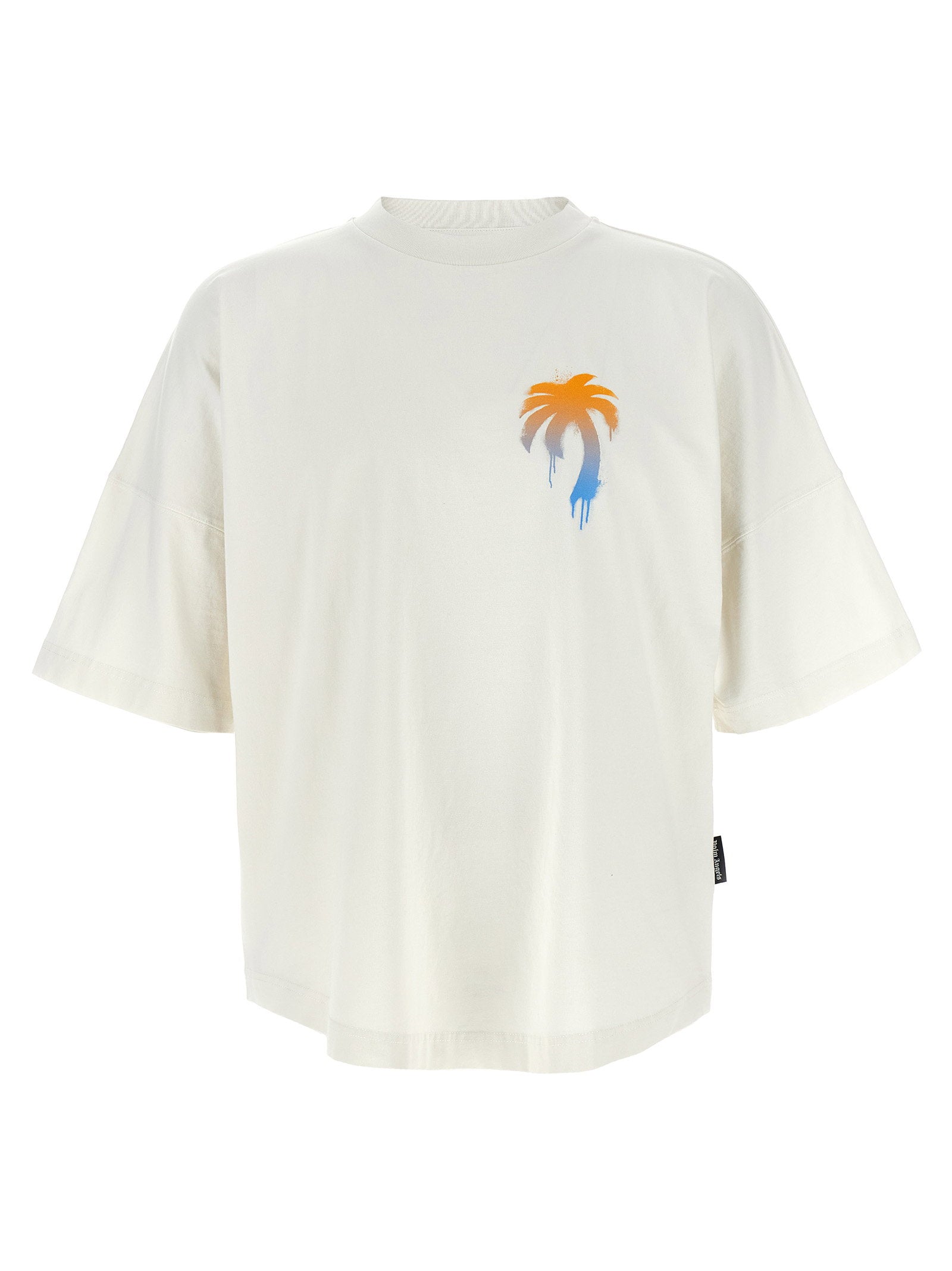 Palm Angels I Love PA Classic Organic Cotton T-Shirt Wit Multicolor