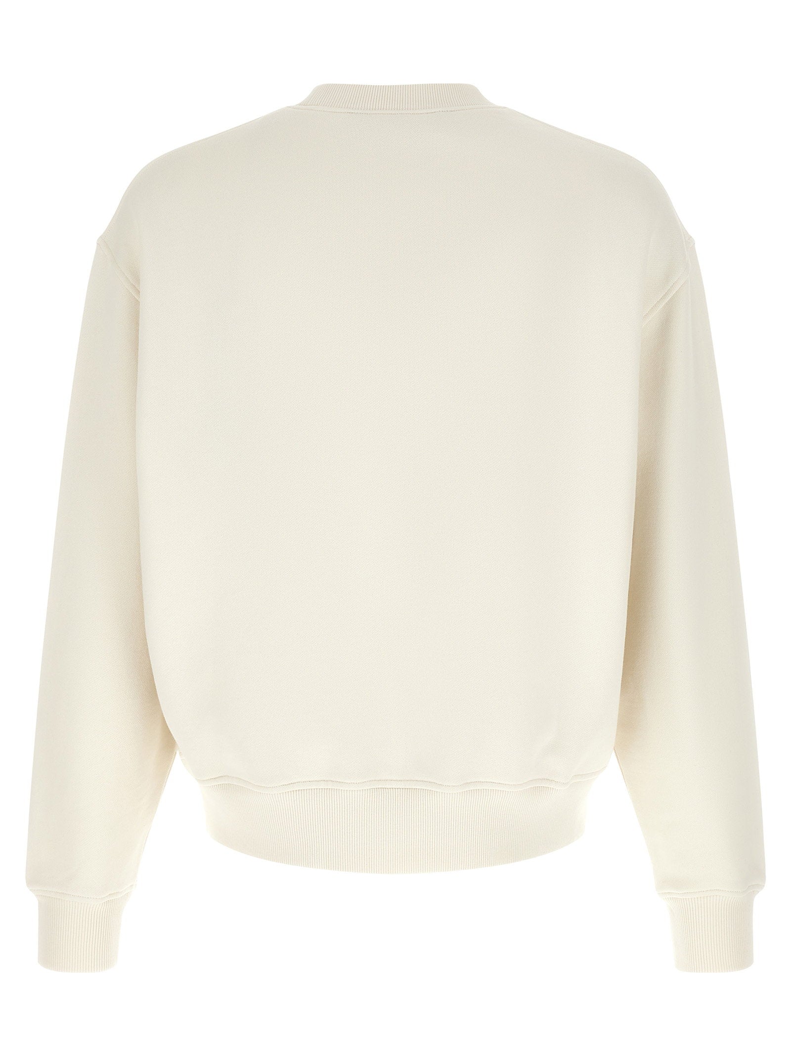 Palm Angels Bear Sweatshirt wit, detail van de getextureerde bouclé beer-patch