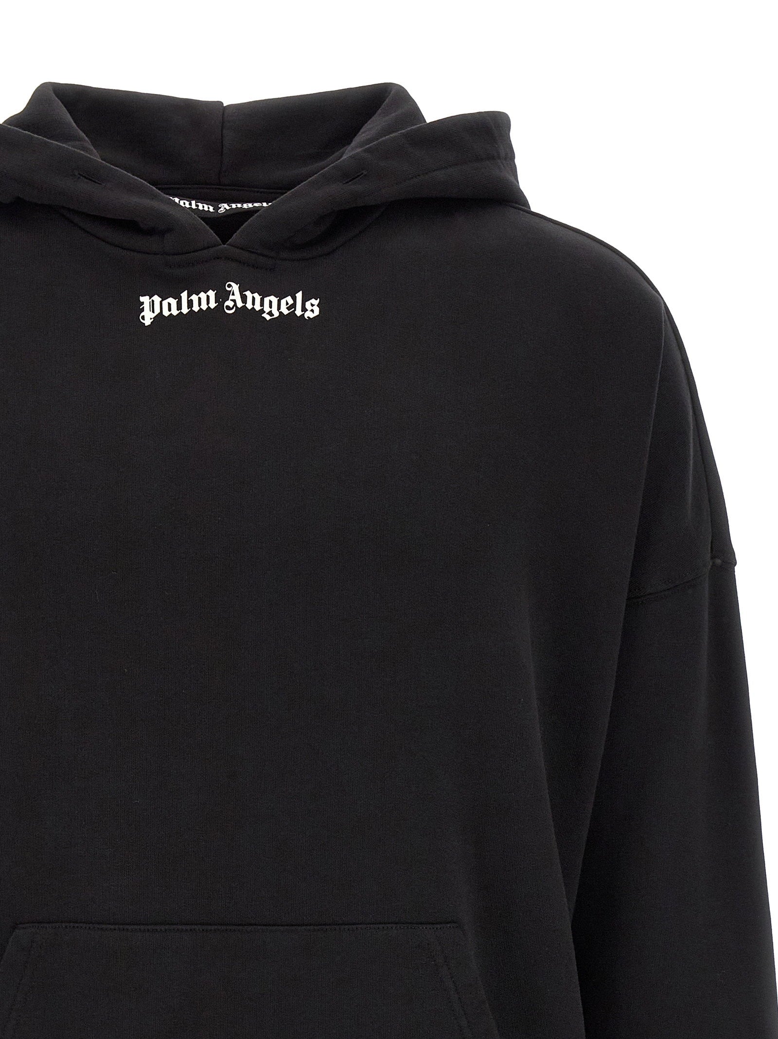 Palm Angels Classic Logo Over Hoodie Zwart Wit-thumbmail-3