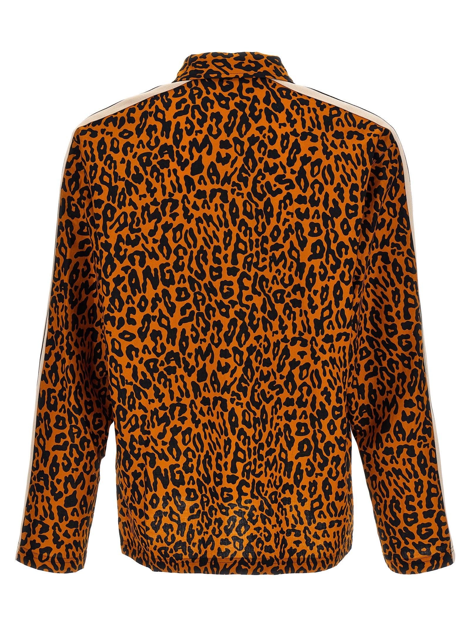 Palm Angels Cheetah Track Shirt Orange Black Shirts Palm Angels