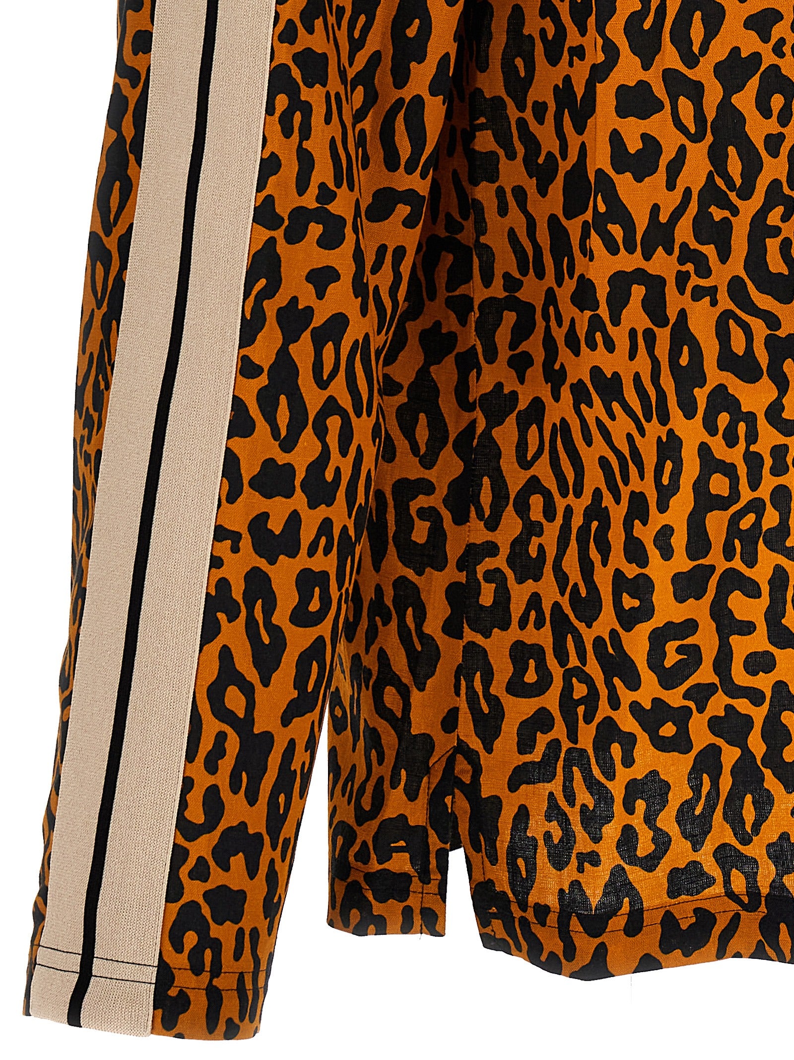 Palm Angels Cheetah Track Shirt Orange Black Shirts Palm Angels