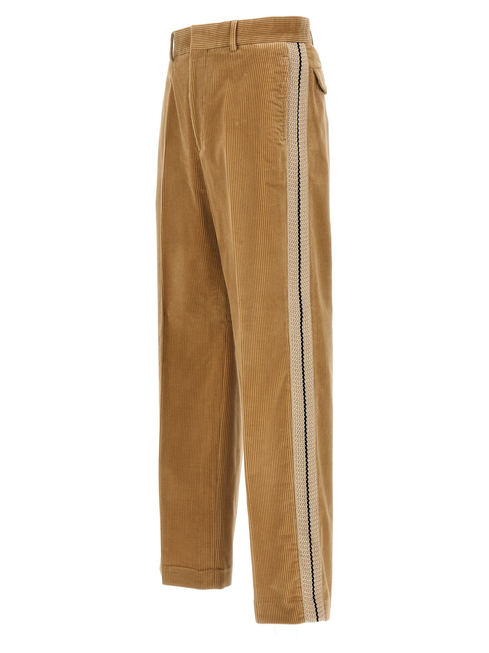 Palm Angels Corduroy Suit Tape Pantalon Bruin Trousers Palm Angels
