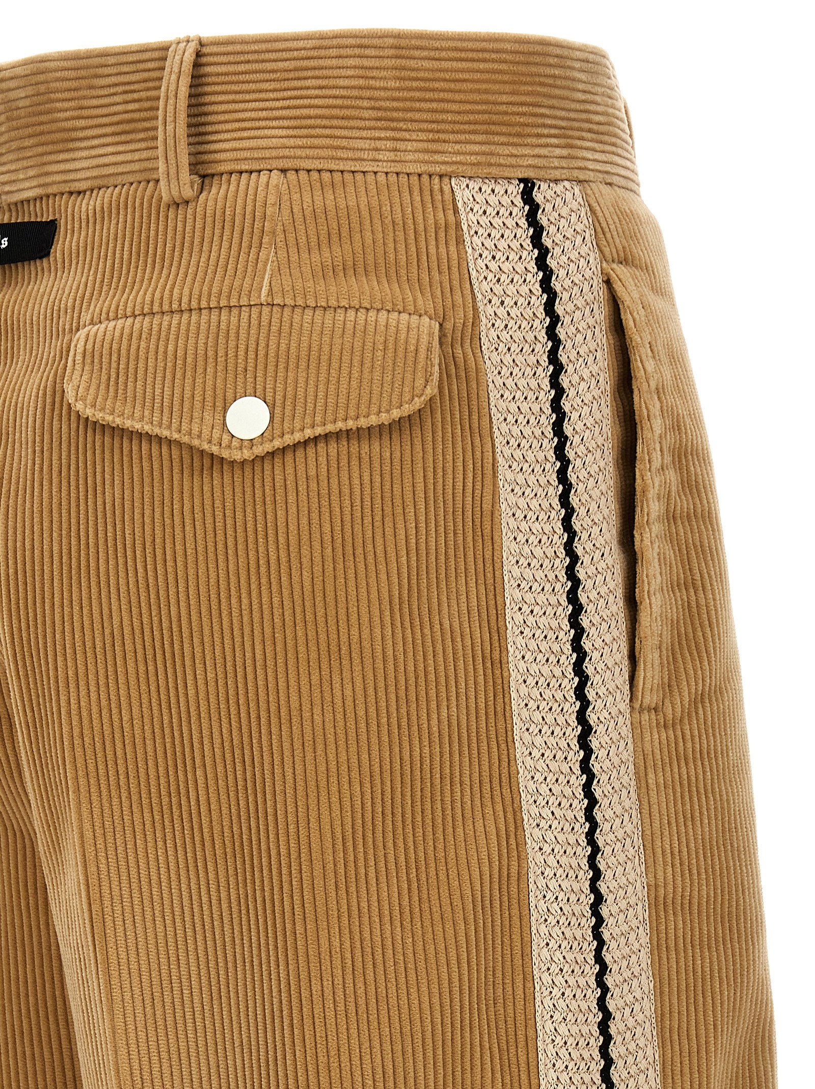 Palm Angels Corduroy Suit Tape Pantalon Bruin Trousers Palm Angels