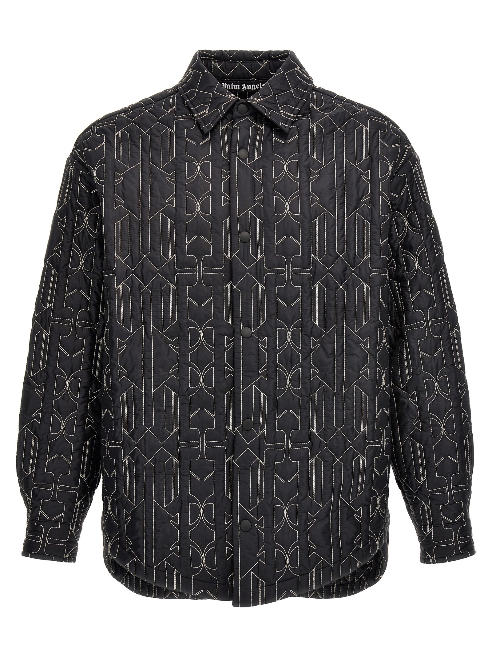 Palm Angels All Monogram Quilted Dover Jacket Black