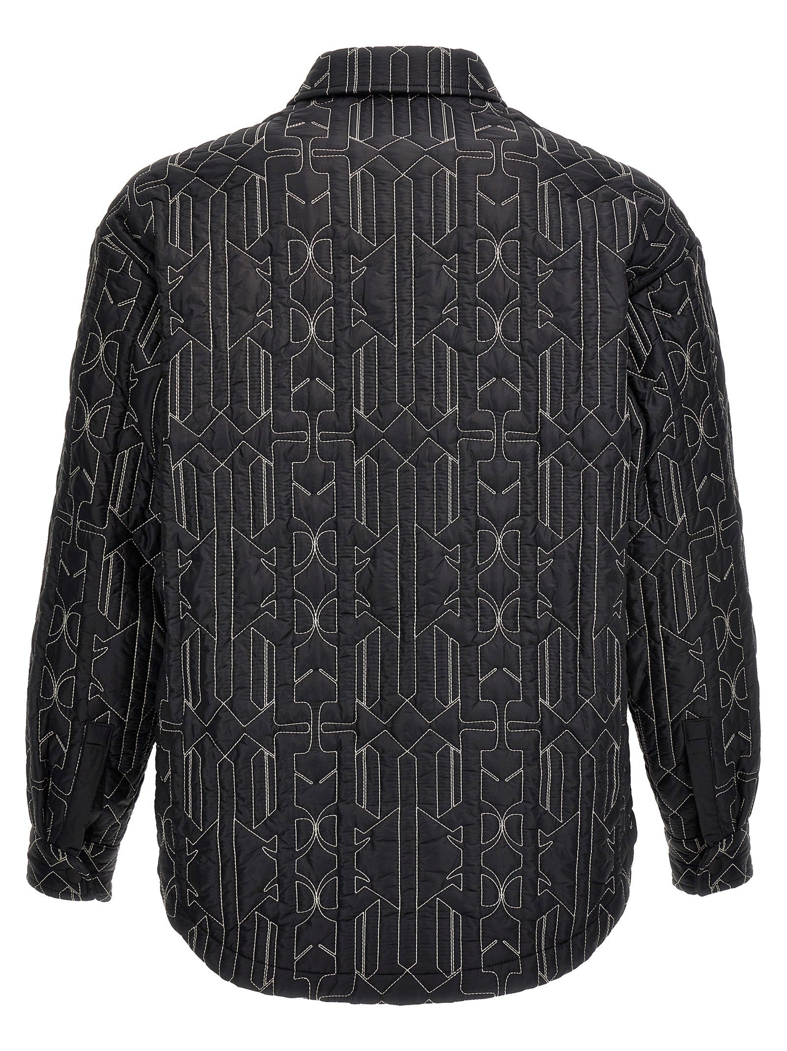 Palm Angels All Monogram Quilted Dover Jacket Black-thumbmail-2